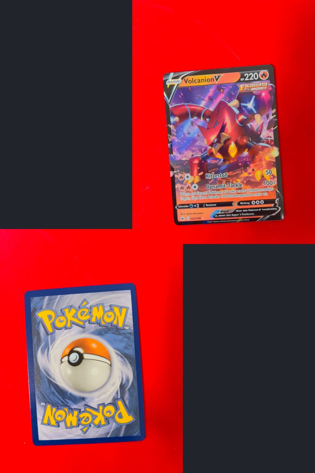 Volcanion V CRE 025 Schaurige Herrschaft Pokémon Karte Deutsch Near Mint