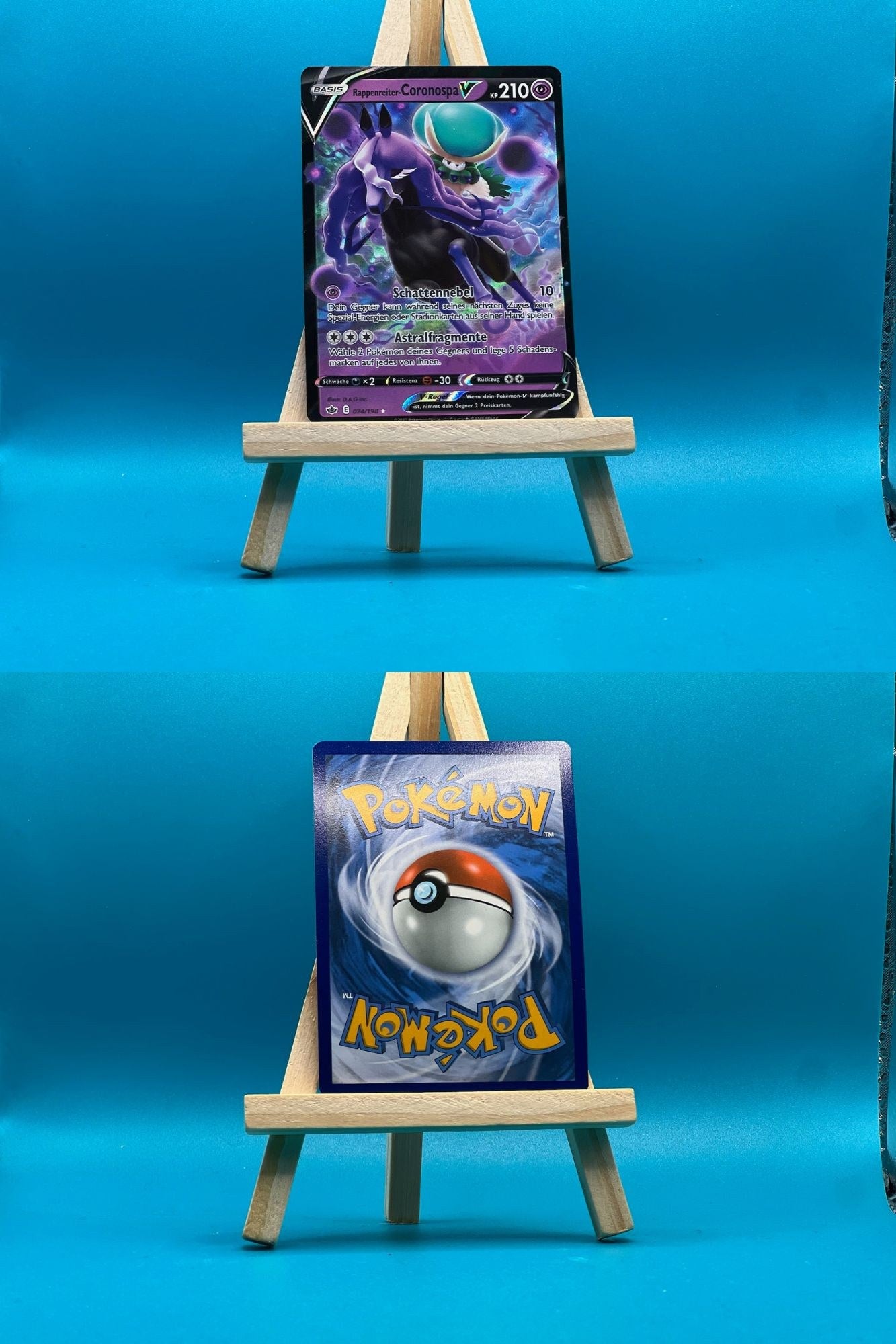 Rappenreiter-Coronospa V CRE 074 Schaurige Herrschaft Pokémon Karte Deutsch Near Mint