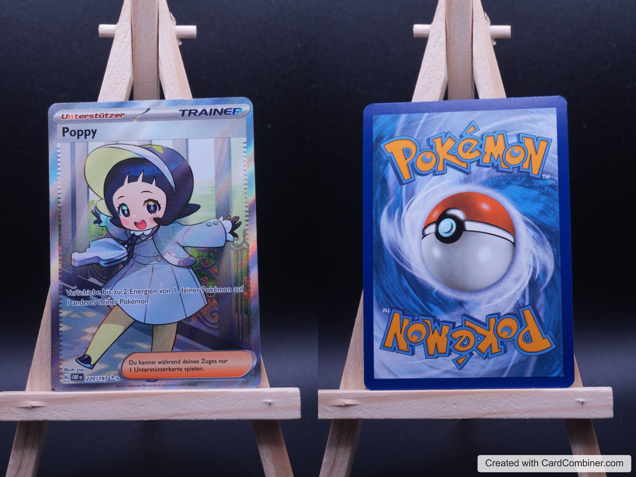 Poppy OBF 220 Obsidianflammen Pokémon Karte Deutsch Near Mint