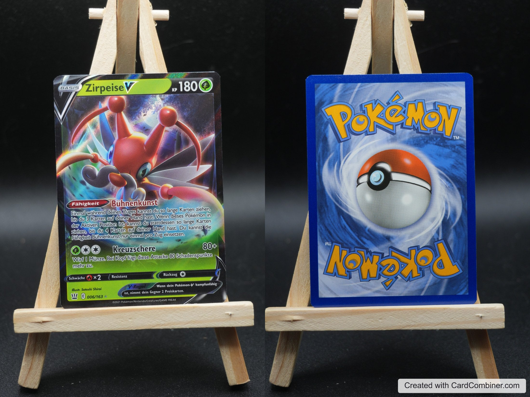 Zirpeise V BST 6 Kampfstile Pokémon Karte Deutsch Near Mint