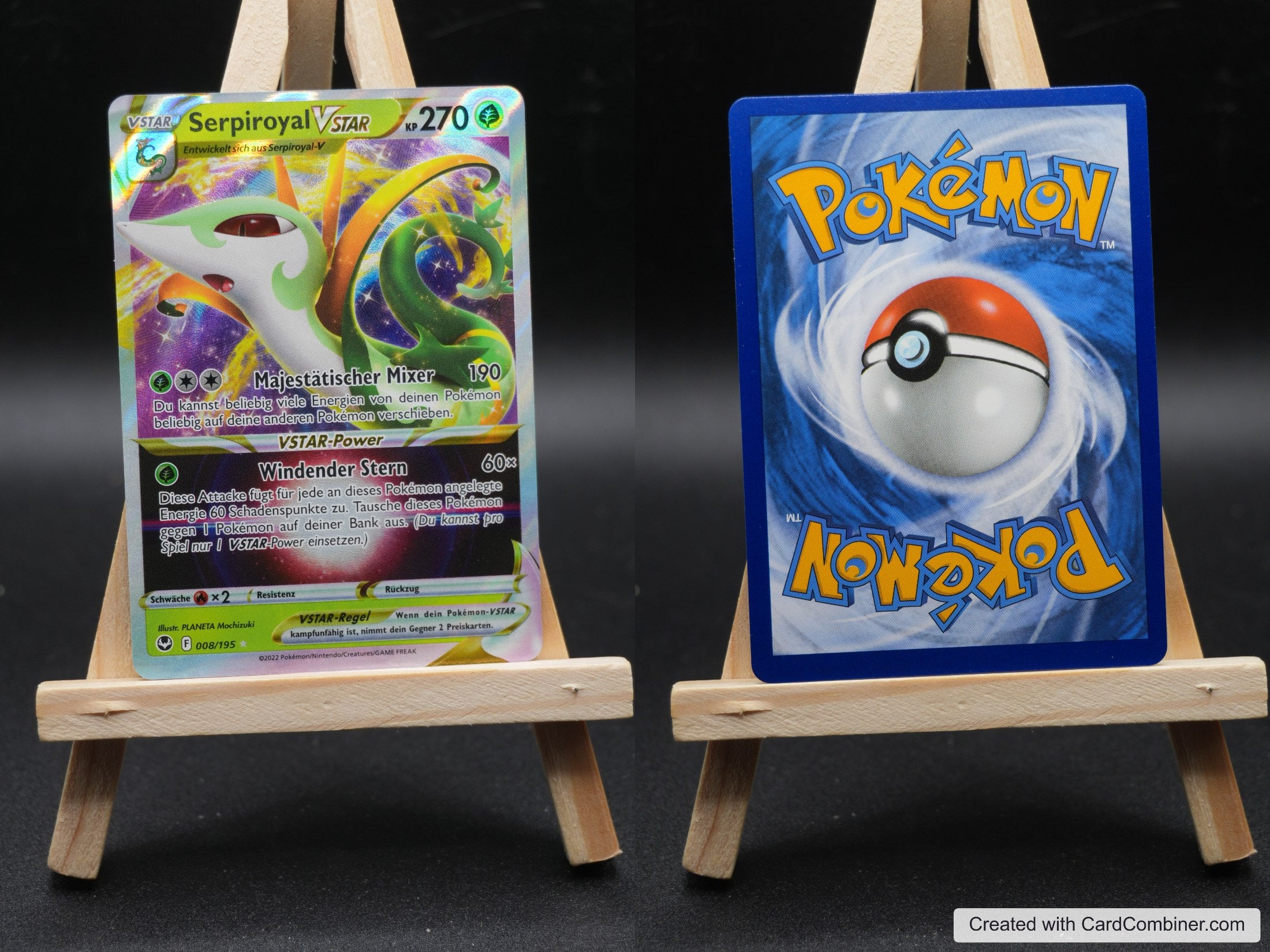 Serpiroyal VSTAR SIT 008 Silberne Sturmwinde Pokémon Karte Deutsch Near Mint