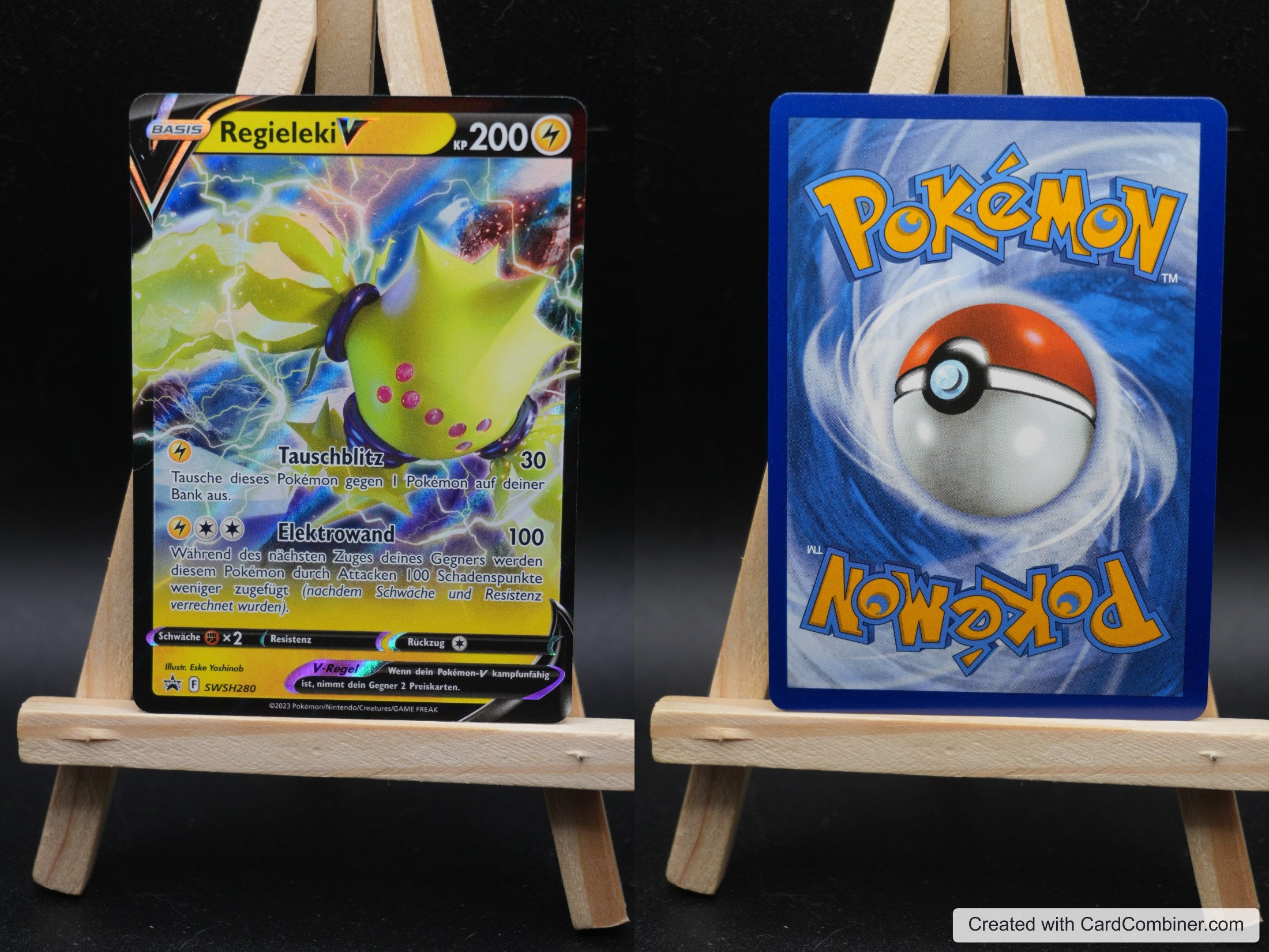 Regieleki V SWSH 280 SWSH Black Star Promo Pokémon Karte Deutsch Near Mint