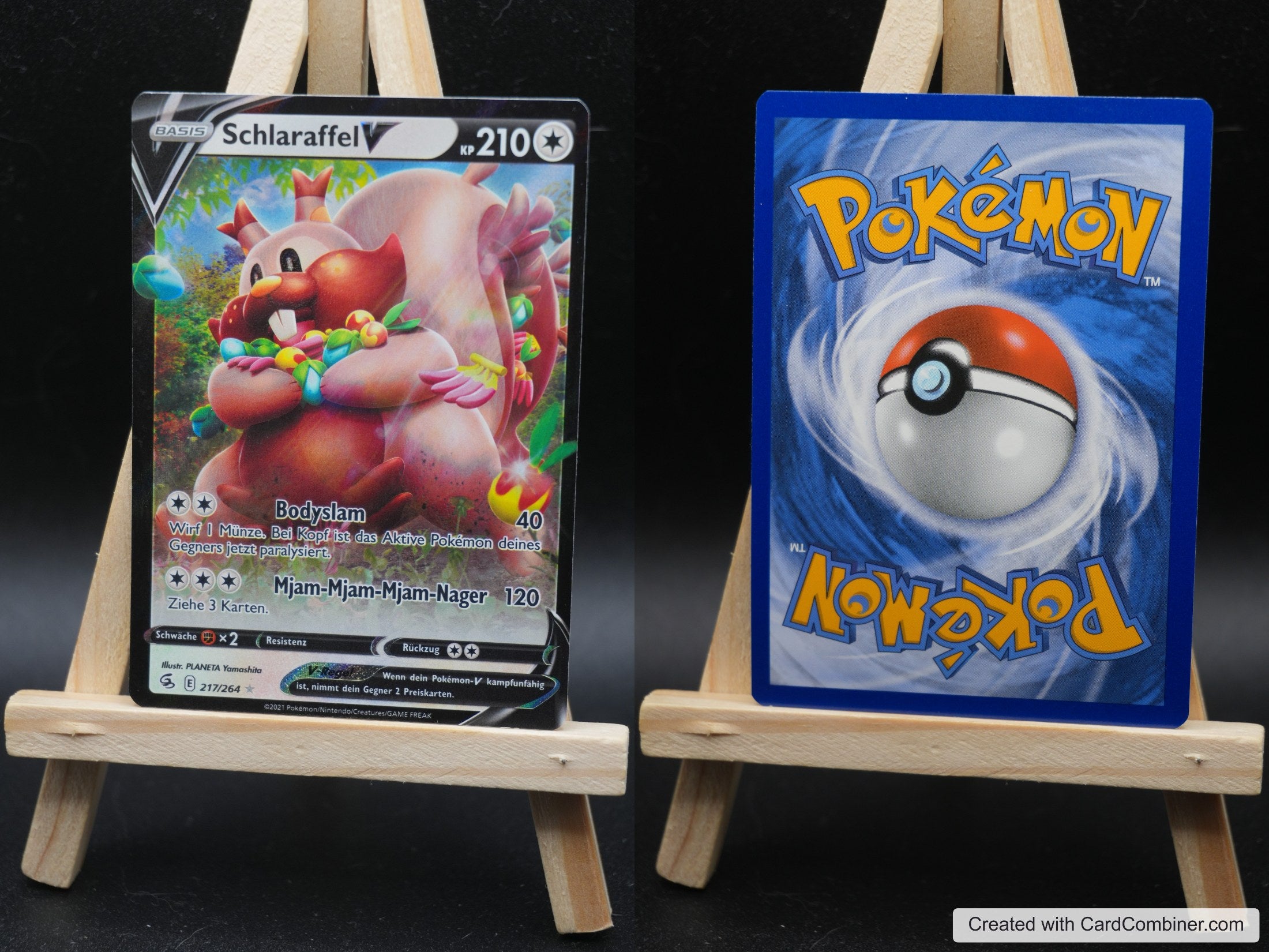 Schlaraffel V FST 217 Fusionsangriff Pokémon Karte Deutsch Near Mint