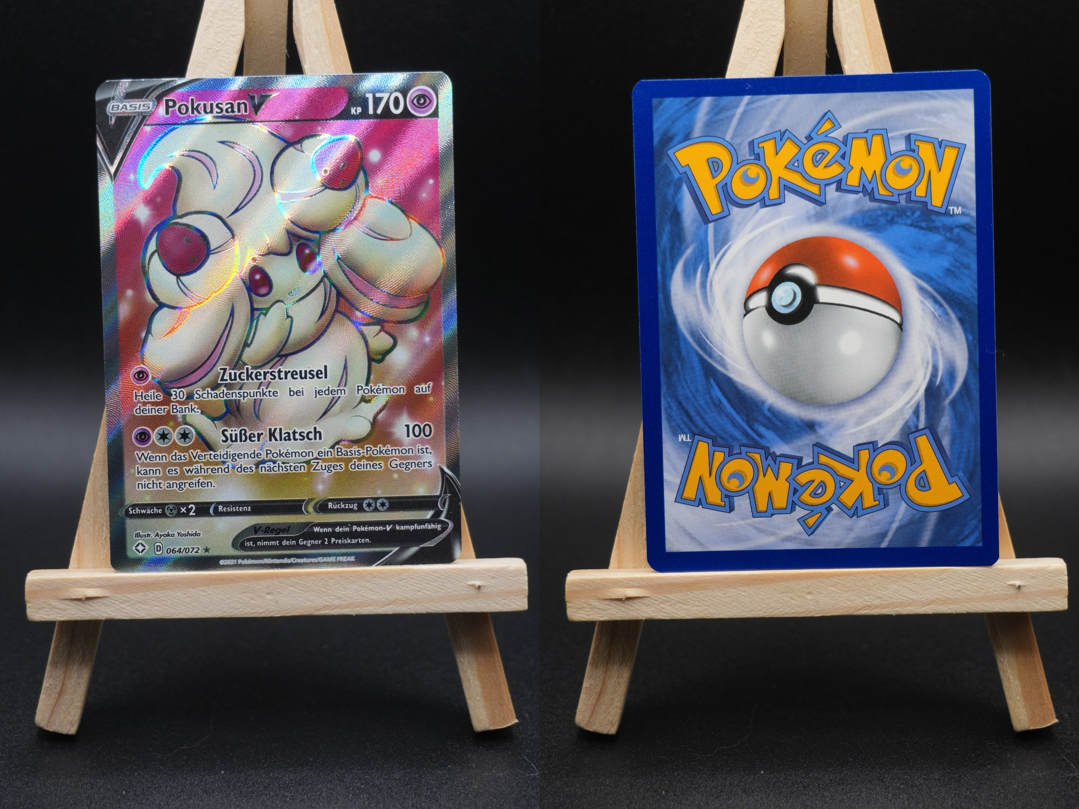 Pokusan V SHF 64 Glänzendes Schicksal Pokémon Karte Deutsch Near Mint