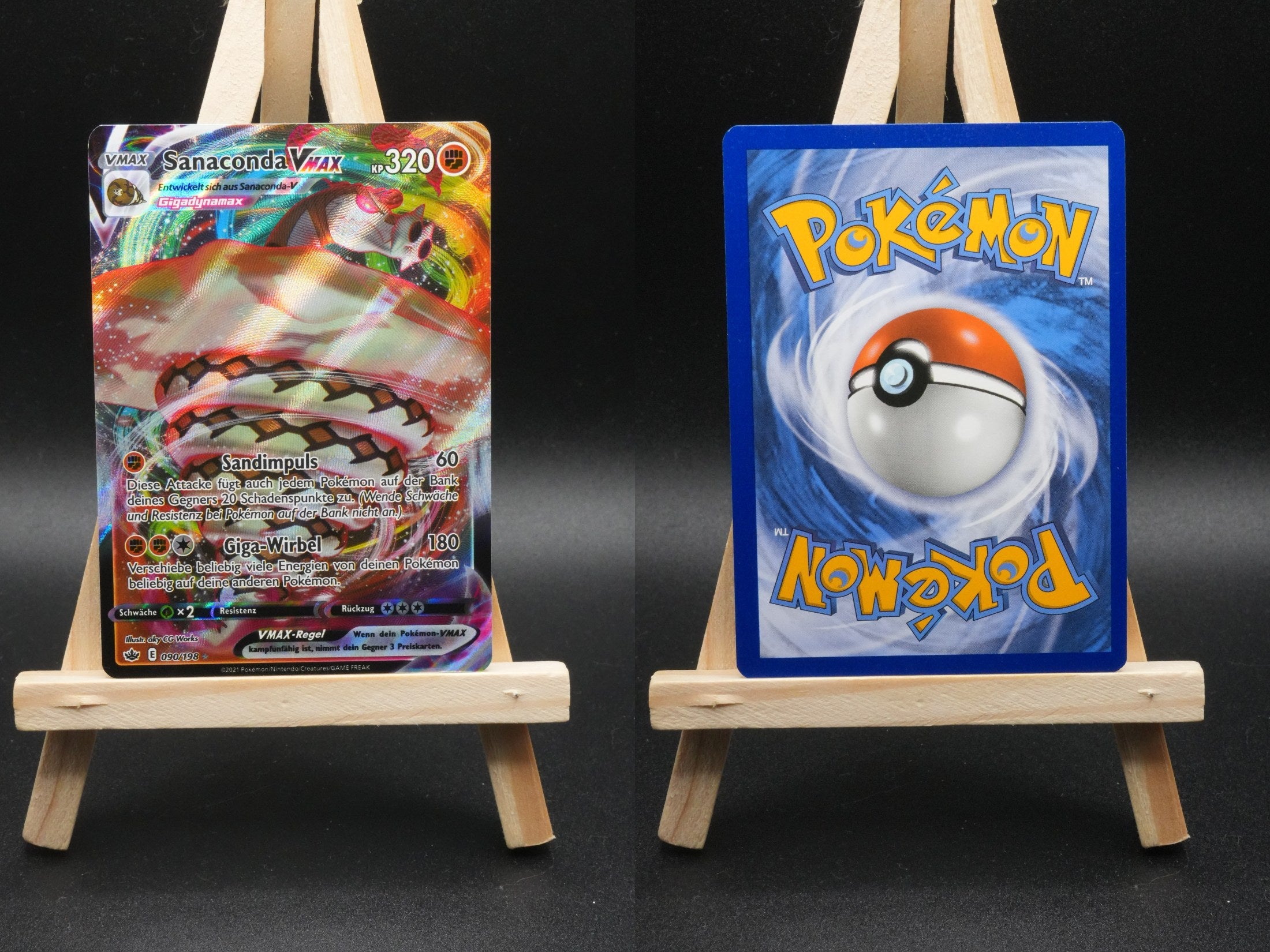 Sandaconda VMAX CRE 090 Schaurige Herrschaft Pokémon Karte Deutsch Near Mint