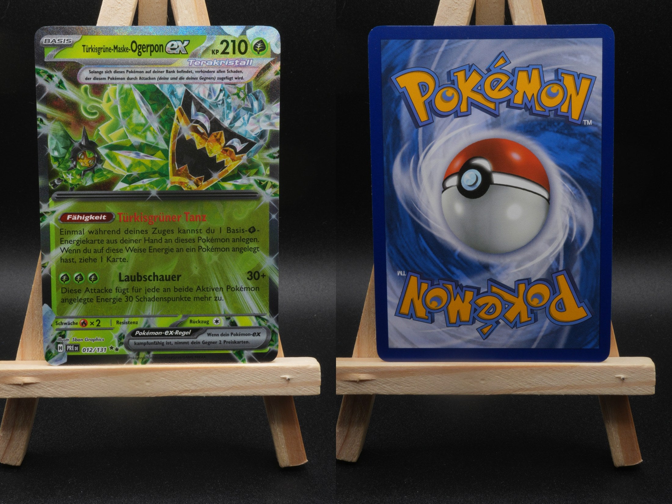 Türkisgrüne Maske Ogerpon ex PRE 012 Prismatische Entwicklungen Pokémon Karte Deutsch Near Mint