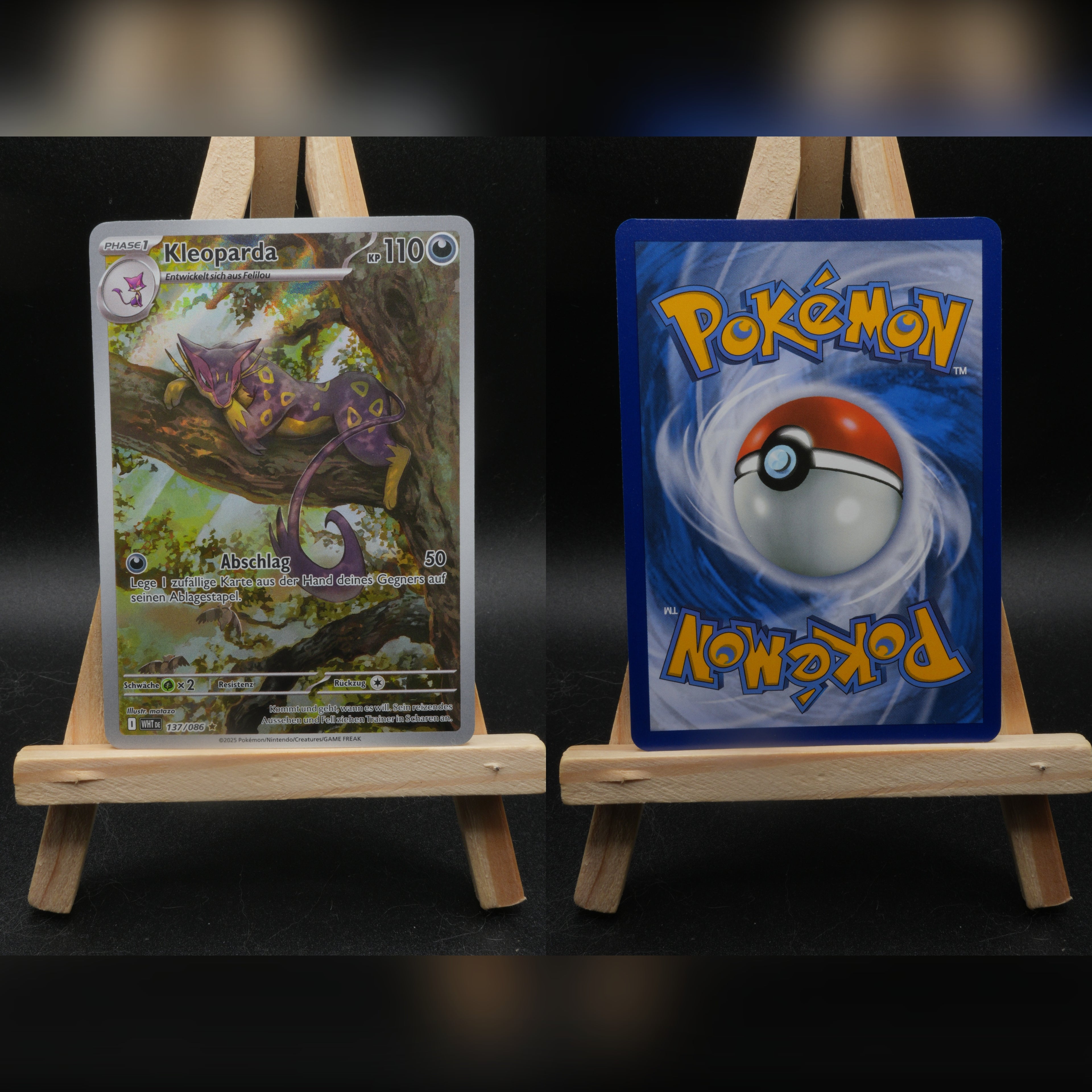 Kleoparda WHT 137 Weiße Flammen Pokémon Karte Deutsch Near Mint