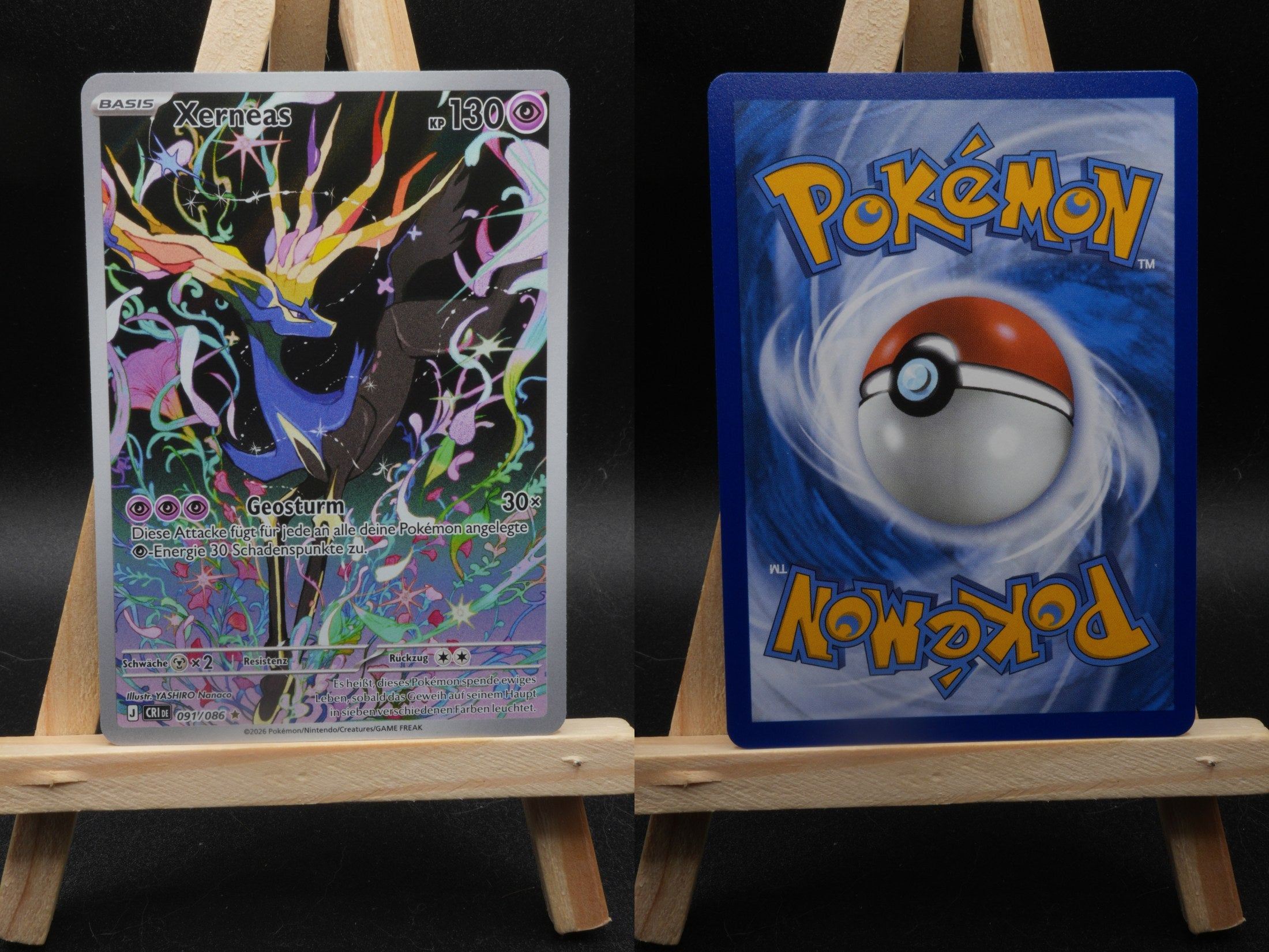 Xerneas CRI 091 Wachsendes Chaos Pokémon Karte Deutsch Near Mint