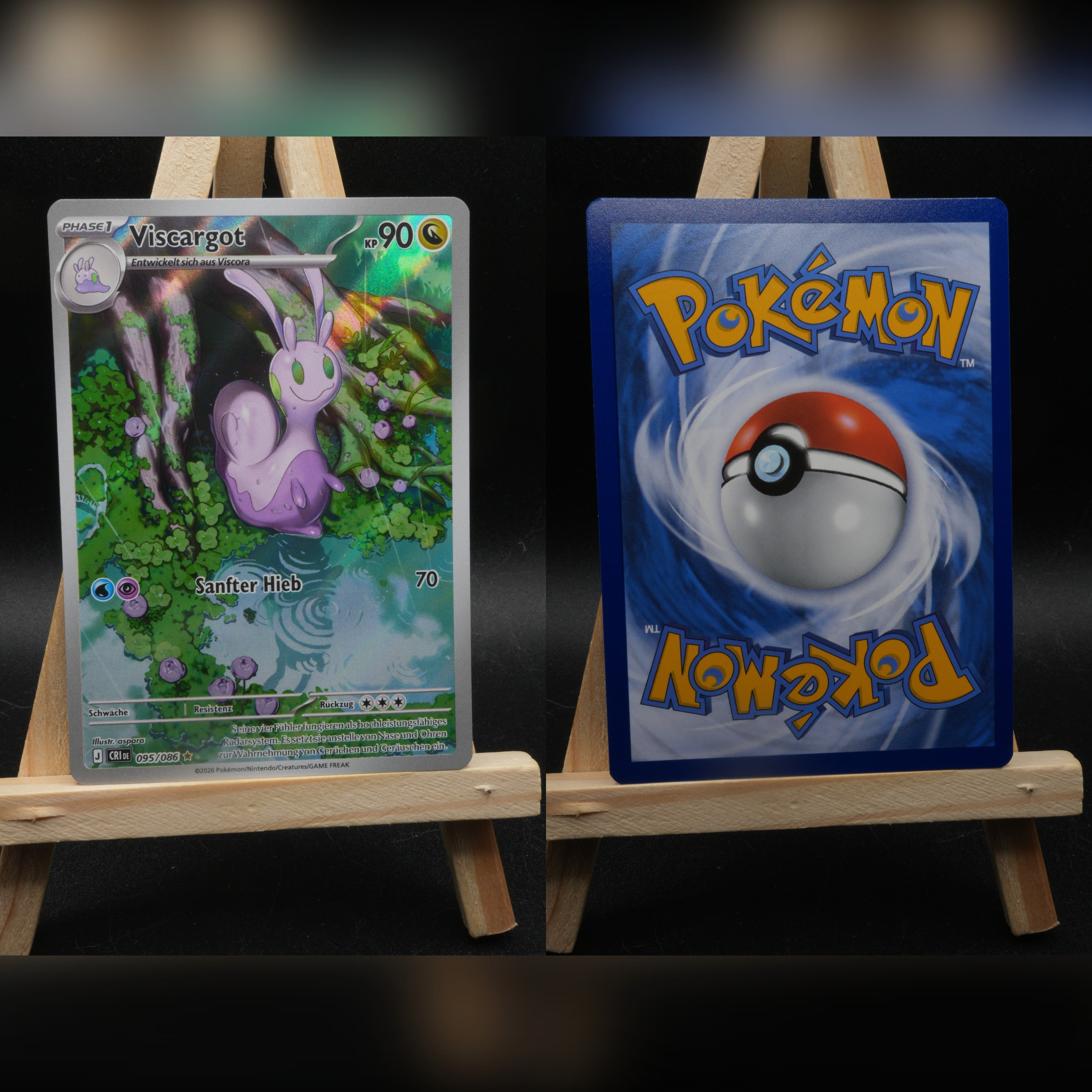 Viscargot CRI 095 Wachsendes Chaos Pokémon Karte Deutsch Near Mint