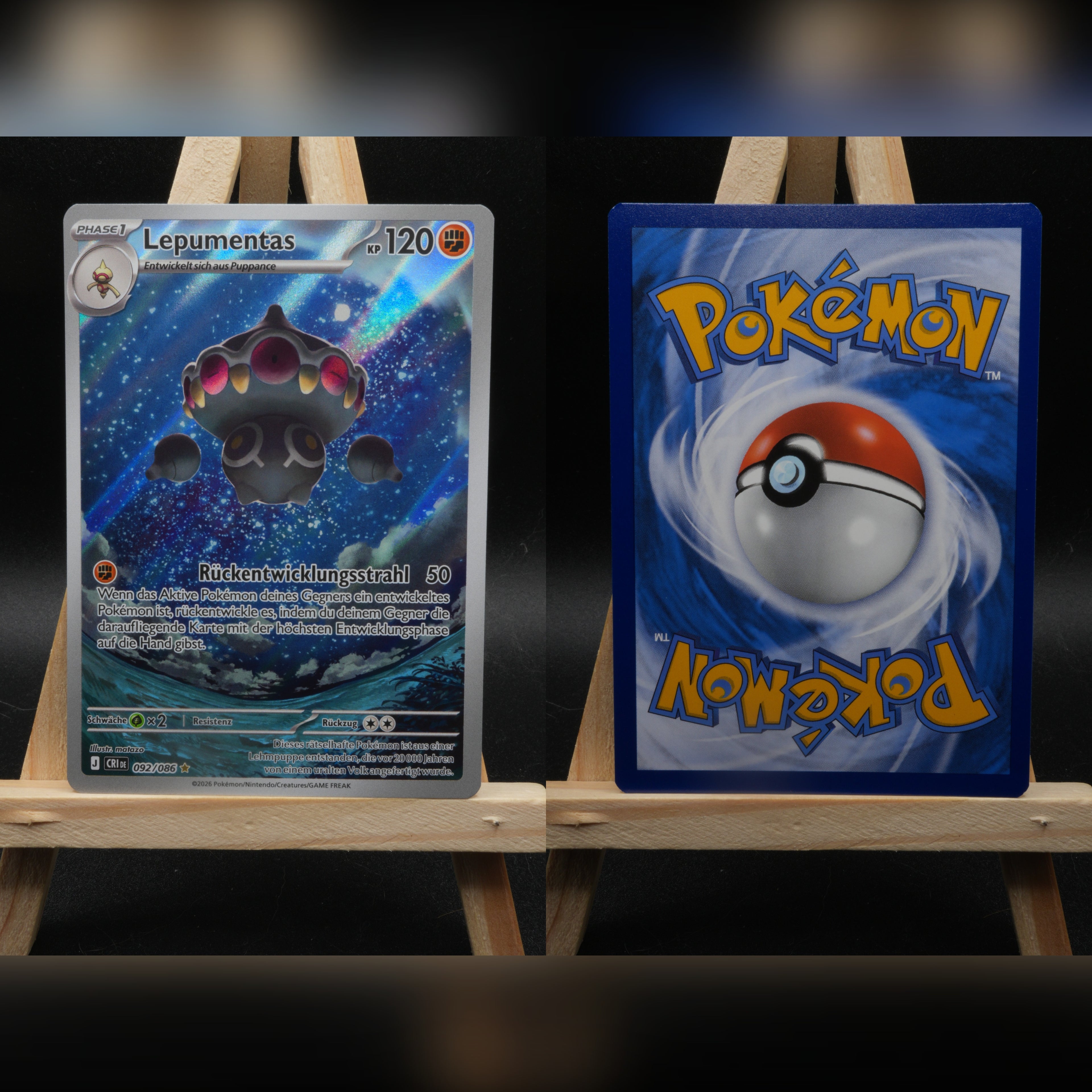 Lepumentas CRI 092 Wachsendes Chaos Pokémon Karte Deutsch Near Mint