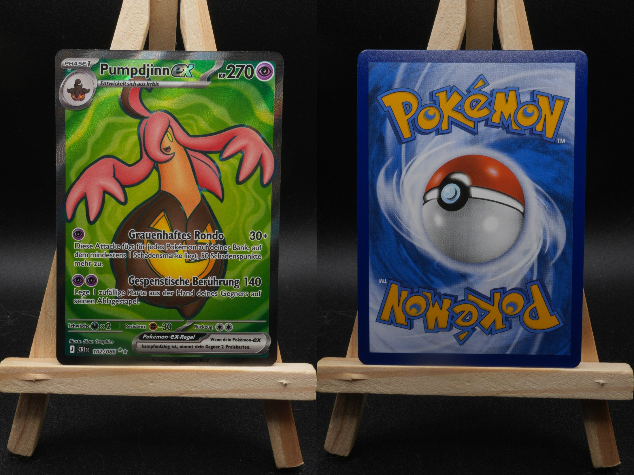 Pumpdjinn ex CRI 102 Wachsendes Chaos Pokémon Karte Deutsch Near Mint