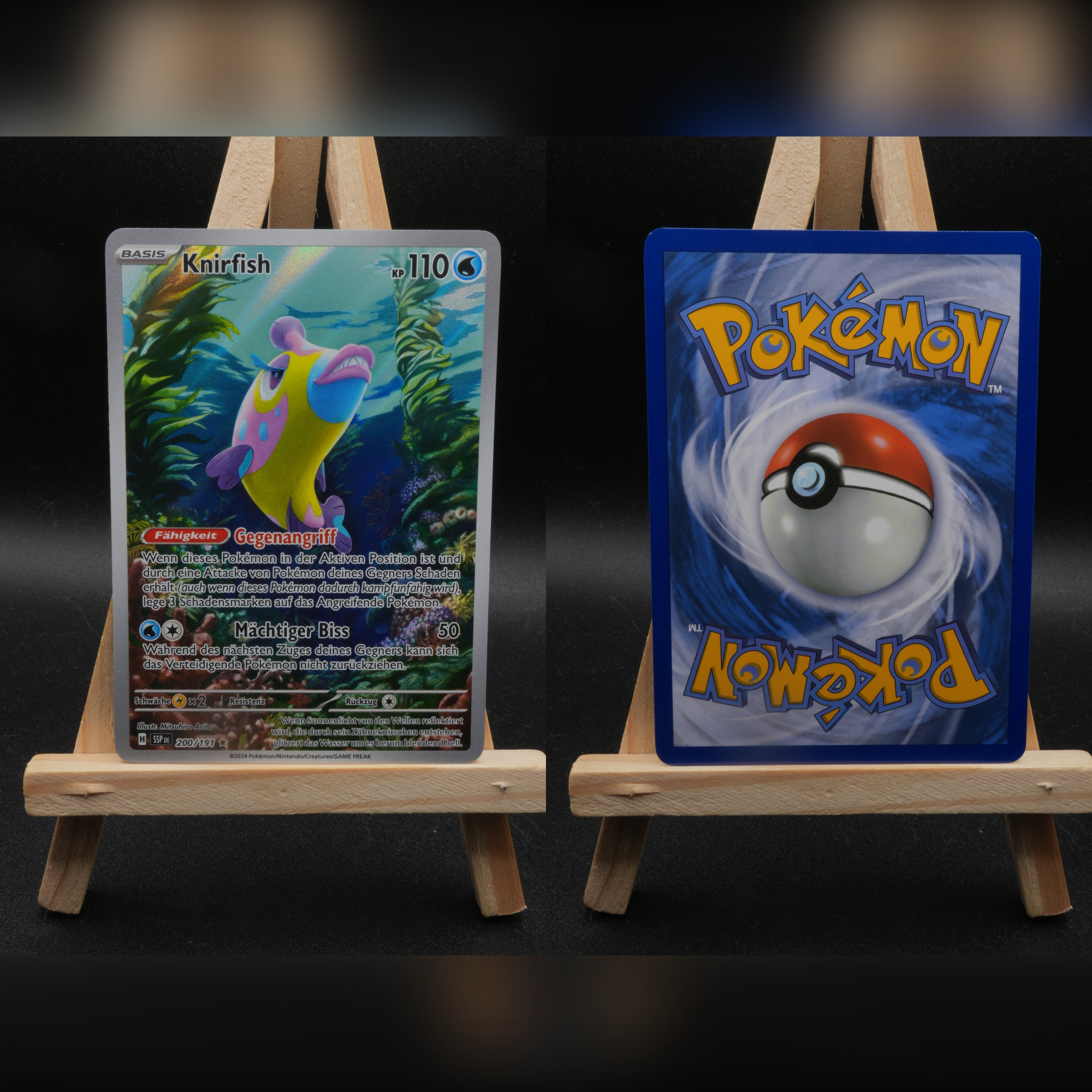 Knirfish SSP 200 Stürmische Funken Pokémon Karte Deutsch Near Mint