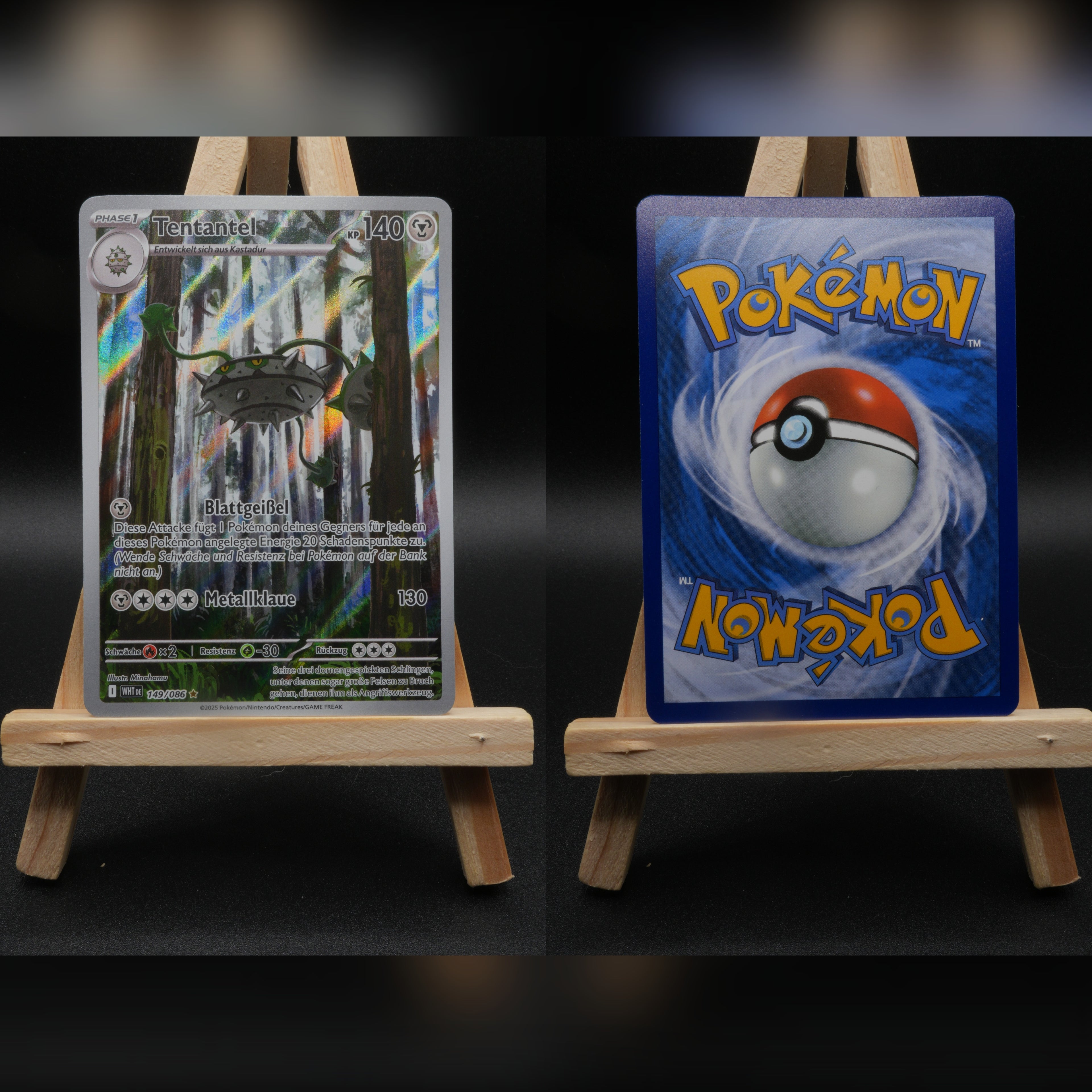 Tentantel WHT 149 Weiße Flammen Pokémon Karte Deutsch Near Mint