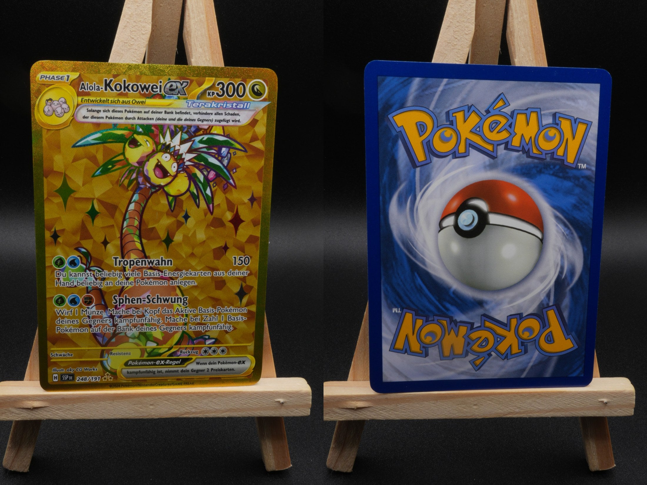 Alola-Kokowei ex SSP 248 Stürmische Funken Pokémon Karte Deutsch Near Mint