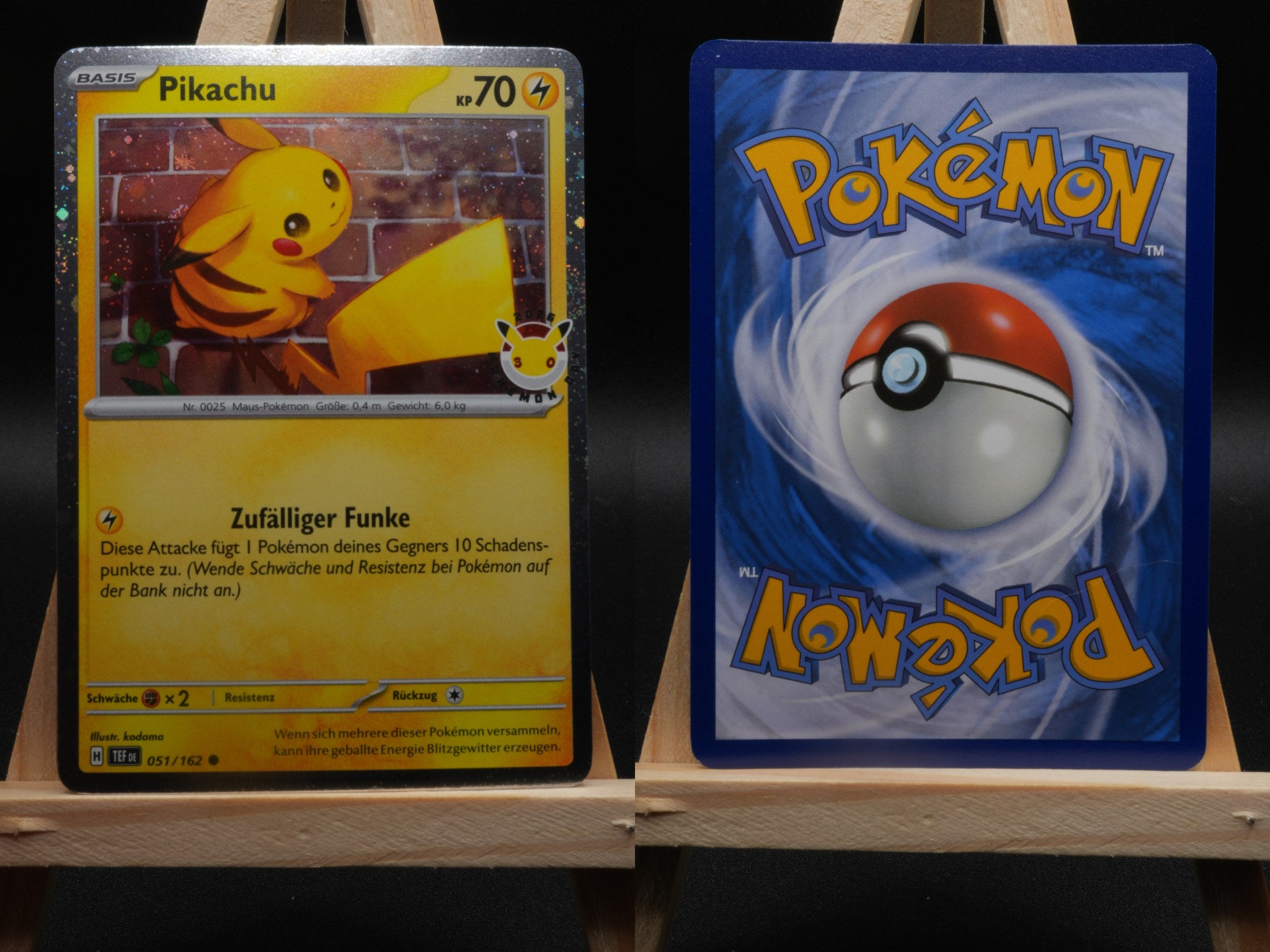 Pikachu TEF 051 Gewalten der Zeit Pokémon Karte Deutsch Near Mint