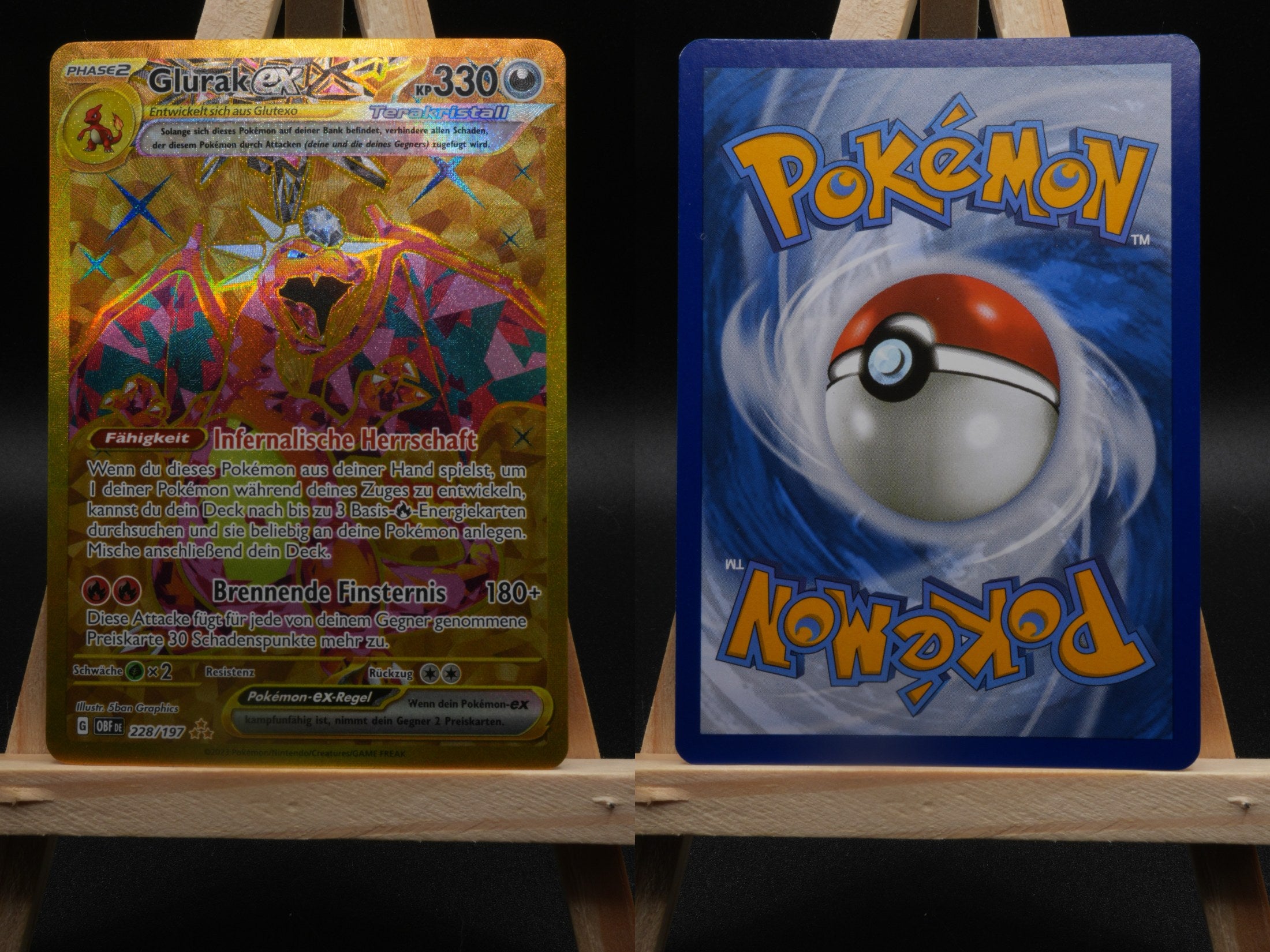 Glurak ex OBF 228 Obsidianflammen Pokémon Karte Deutsch Near Mint