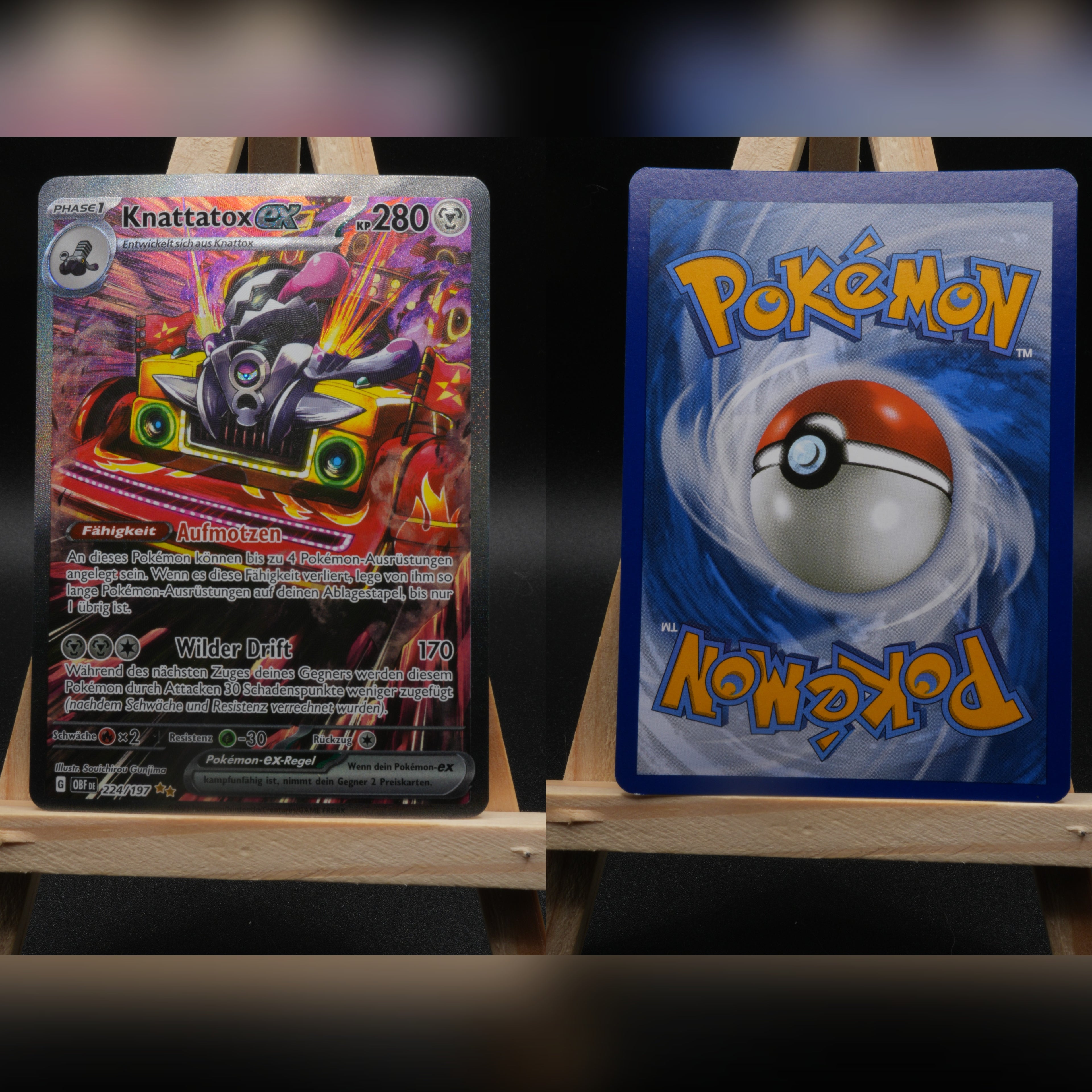 Knattatox ex OBF 224 Obsidianflammen Pokémon Karte Deutsch Near Mint