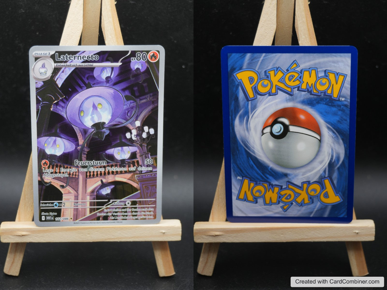 Laternecto WHT 102 Weiße Flammen Pokémon Karte Deutsch Near Mint