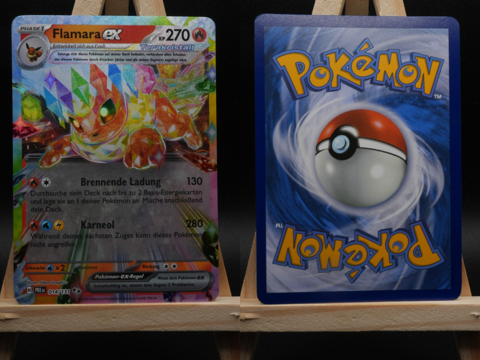 Flamara EX 014/131 Double Rare Prismatische Entwicklungen DE NM Pokémon