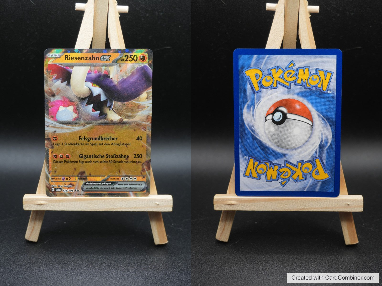 Riesenzahn ex SVI 123 Karmesin und Purpur Pokémon Karte Deutsch Near Mint