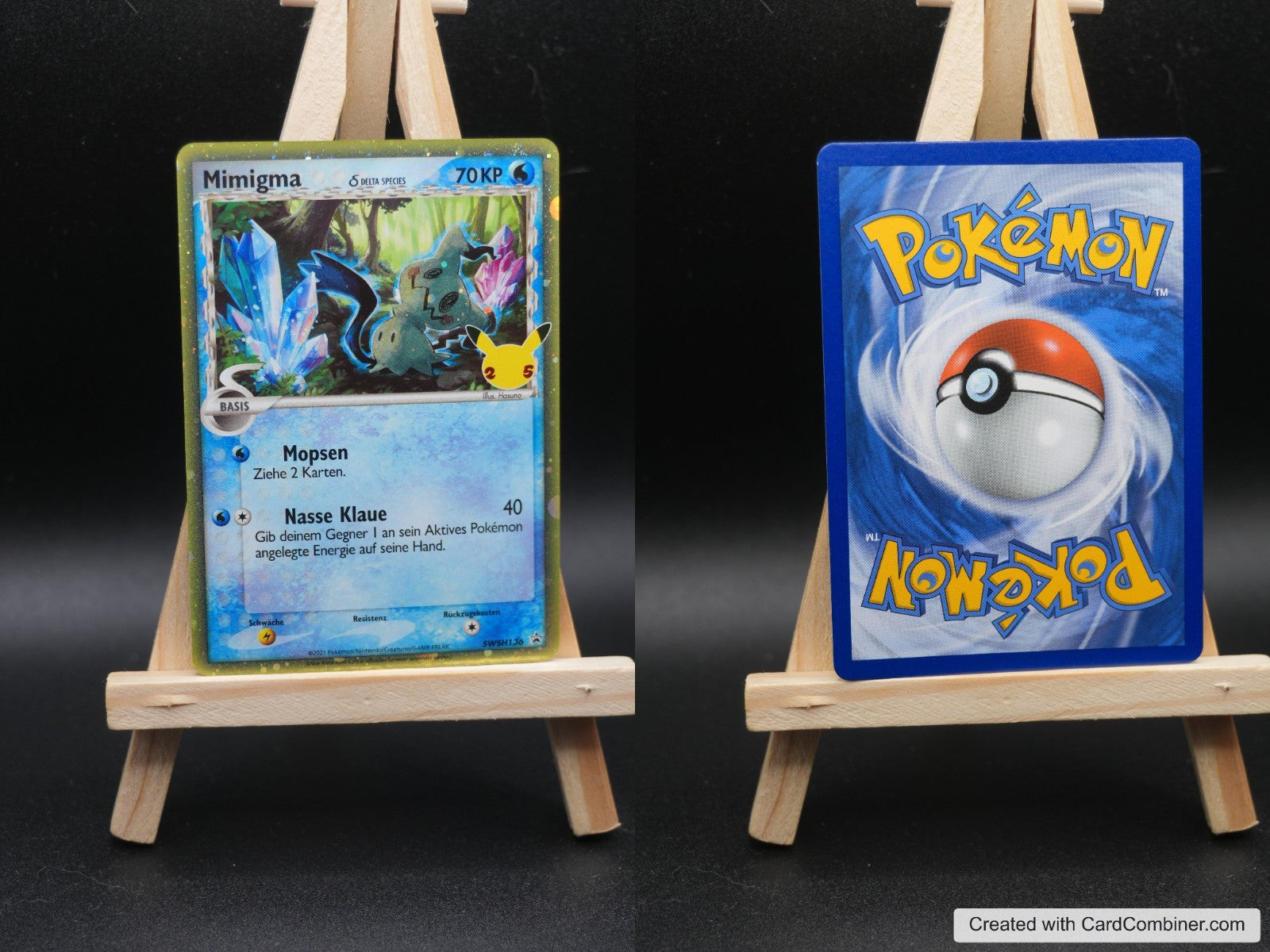 Mimigma δ Delta Species SWSH 136 SWSH Black Star Promos Pokémon Karte Deutsch Ne