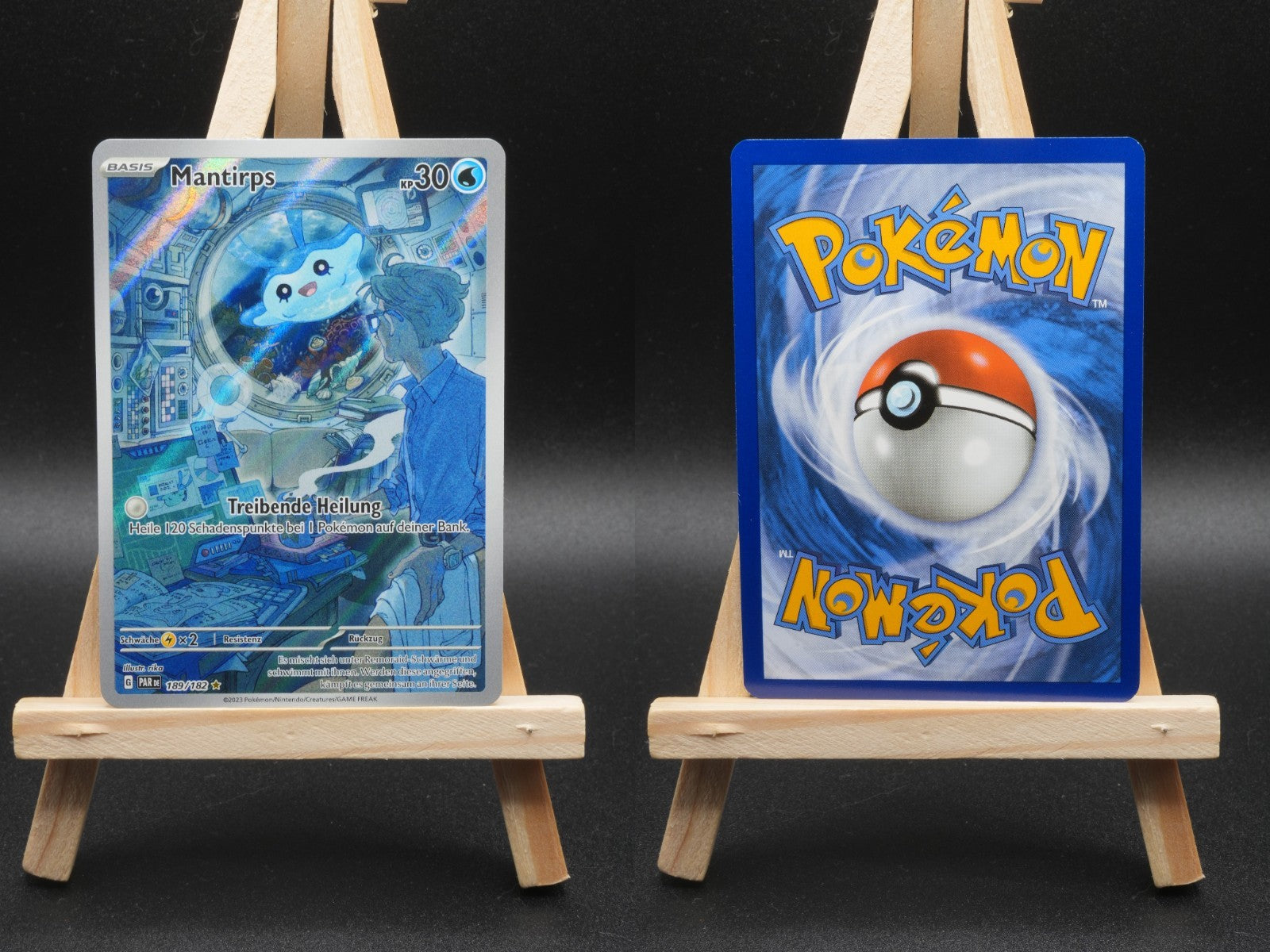 Mantirps PAR 189 Paradoxrift Pokémon Karte Deutsch Near Mint