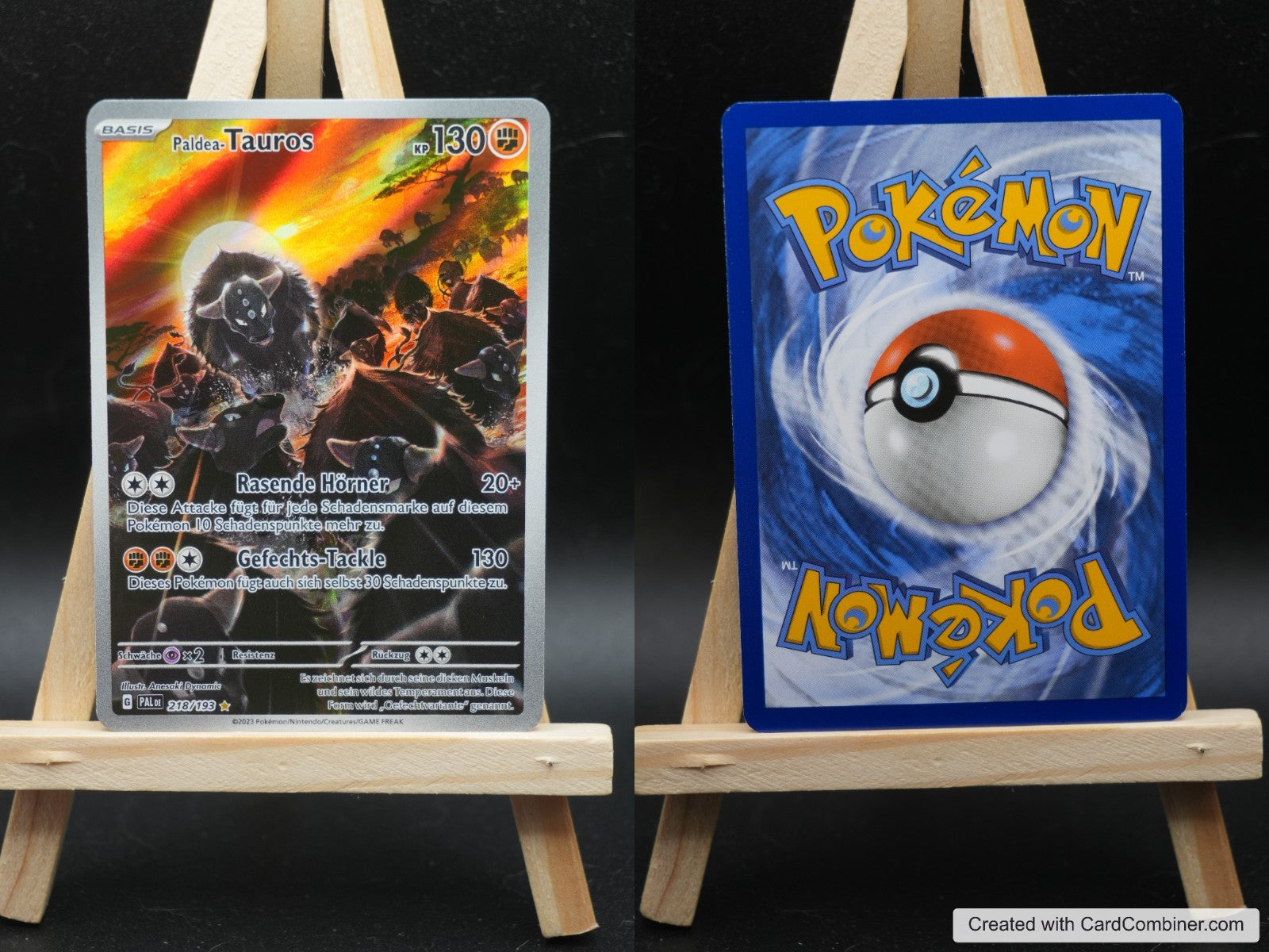 Paldea-Tauros PAL 218 Entwicklungen in Paldea Pokémon Karte Deutsch Near Mint