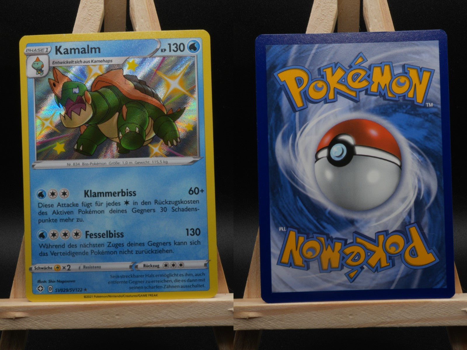 Kamalm SV029/SV122 Shiny Rare Glänzendes Schicksal DE NM Pokémon