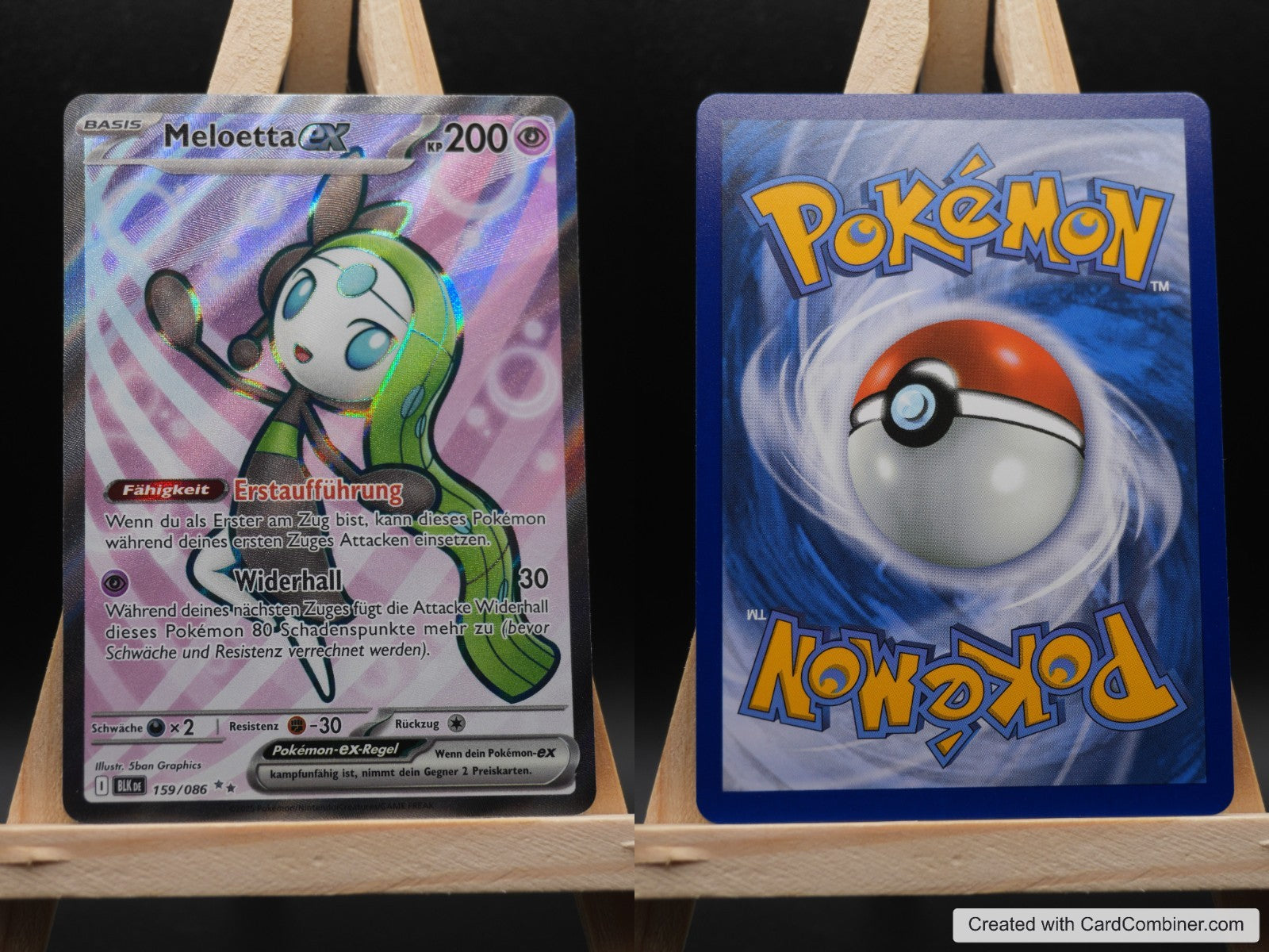 Meloetta ex BLK 159 Schwarze Blitze Pokémon Karte Deutsch Near Mint