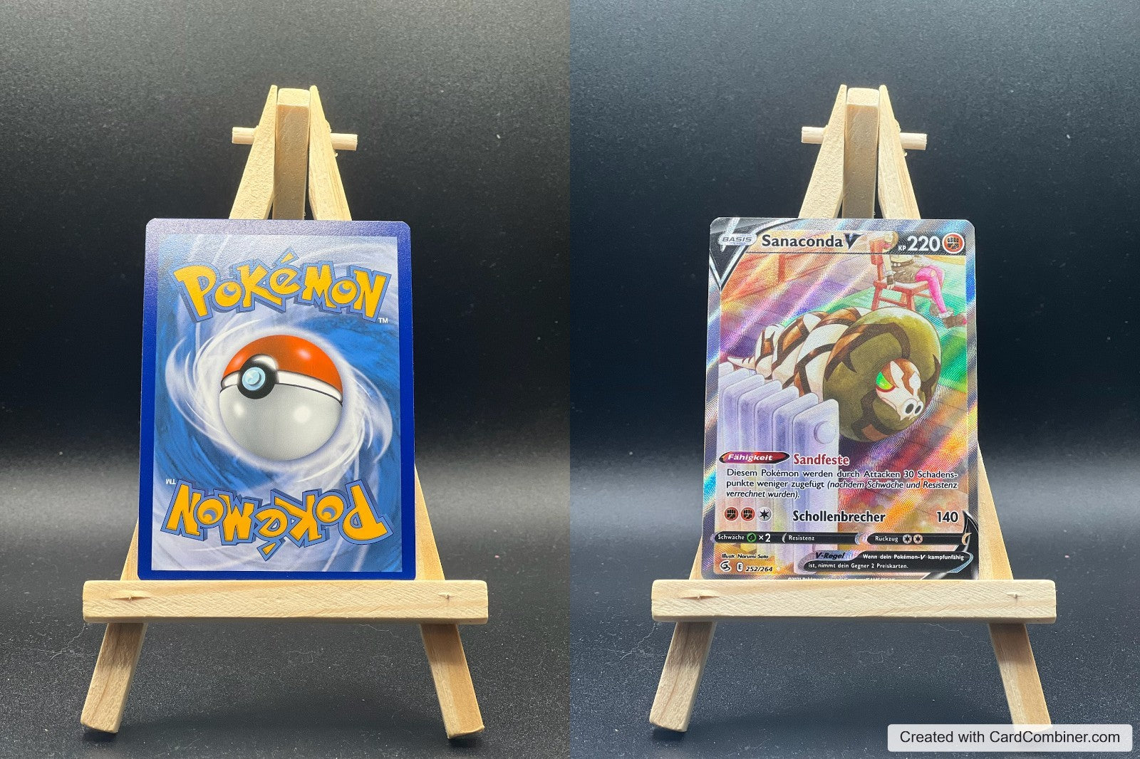 Sanaconda V FST 252 Fusionsangriff Pokémon Karte Deutsch Near Mint