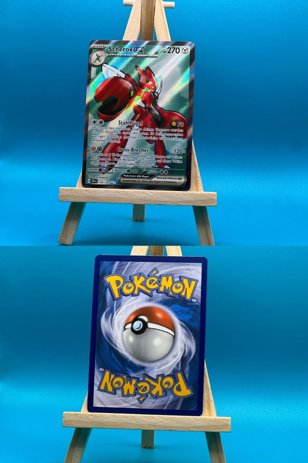 Scherox ex TEF 195 Gewalten der Zeit Pokémon Karte Deutsch Near Mint
