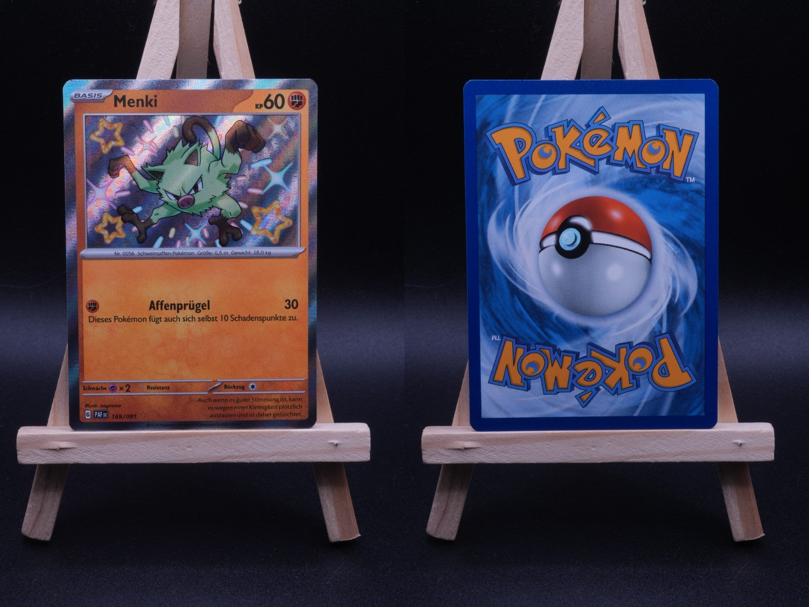 Menki PAF 169 Paldeas Schicksale Pokémon Karte Deutsch Near Mint
