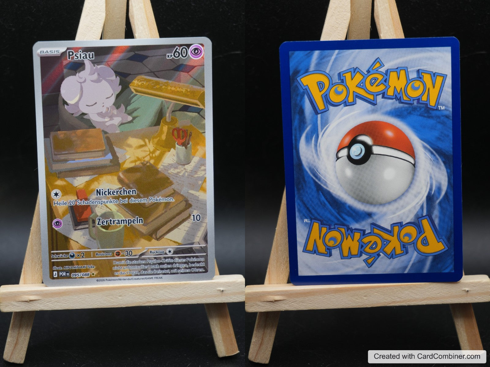 Psiau POR 095 Optimale Ordnung Pokémon Karte Deutsch Near Mint