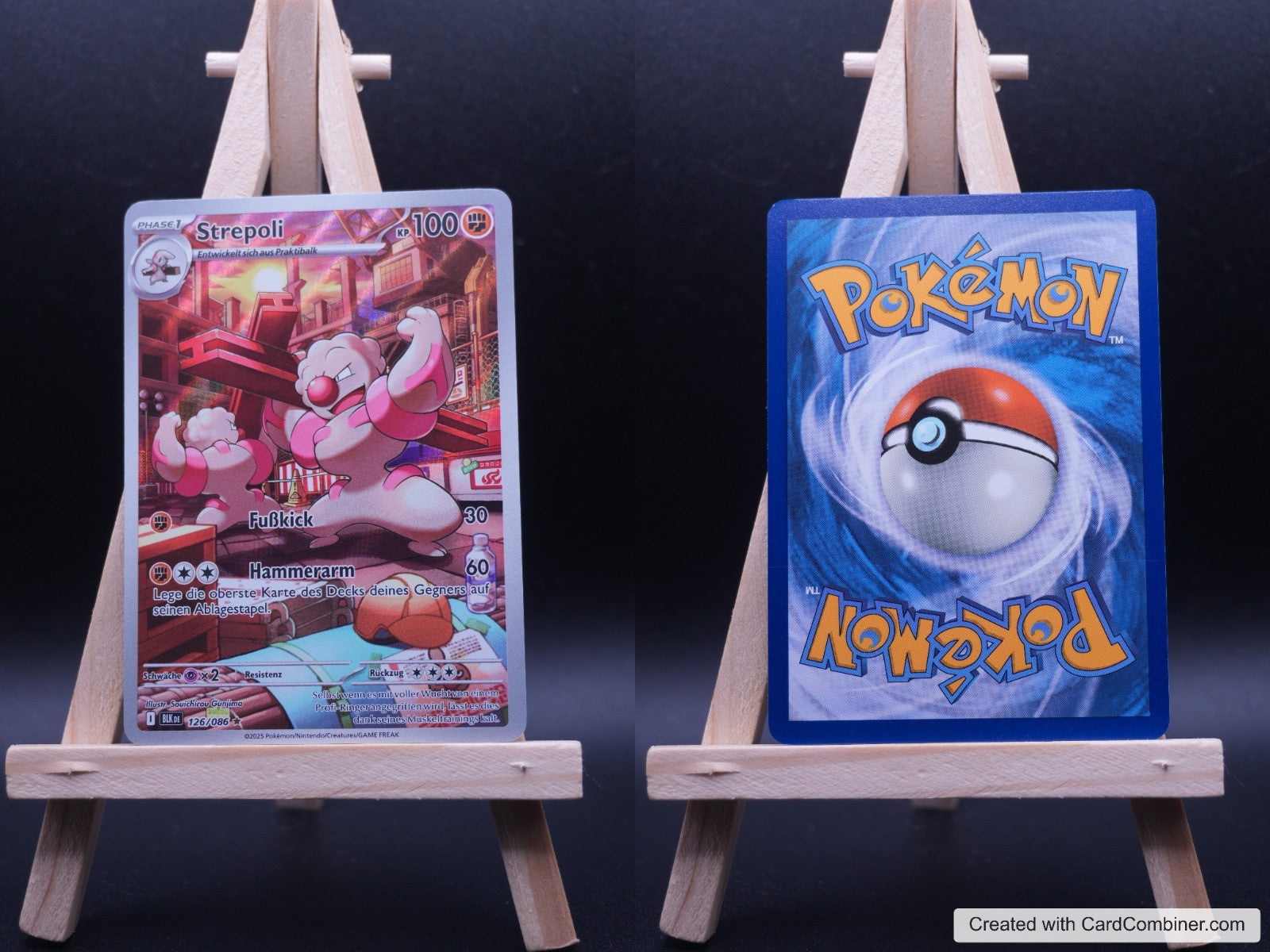 Strepoli BLK 126 Schwarze Blitze Pokémon Karte Deutsch Near Mint