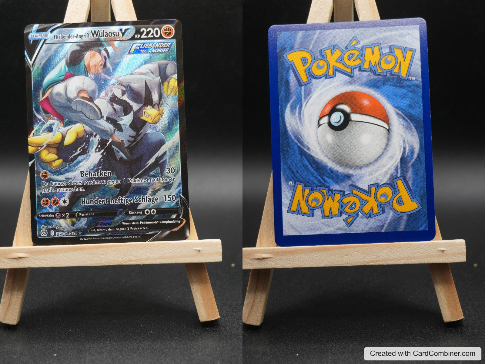 Fließender-Angriff-Wulaosu V BRS TG20 Strahlende Sterne Pokémon Karte Deutsch Ne