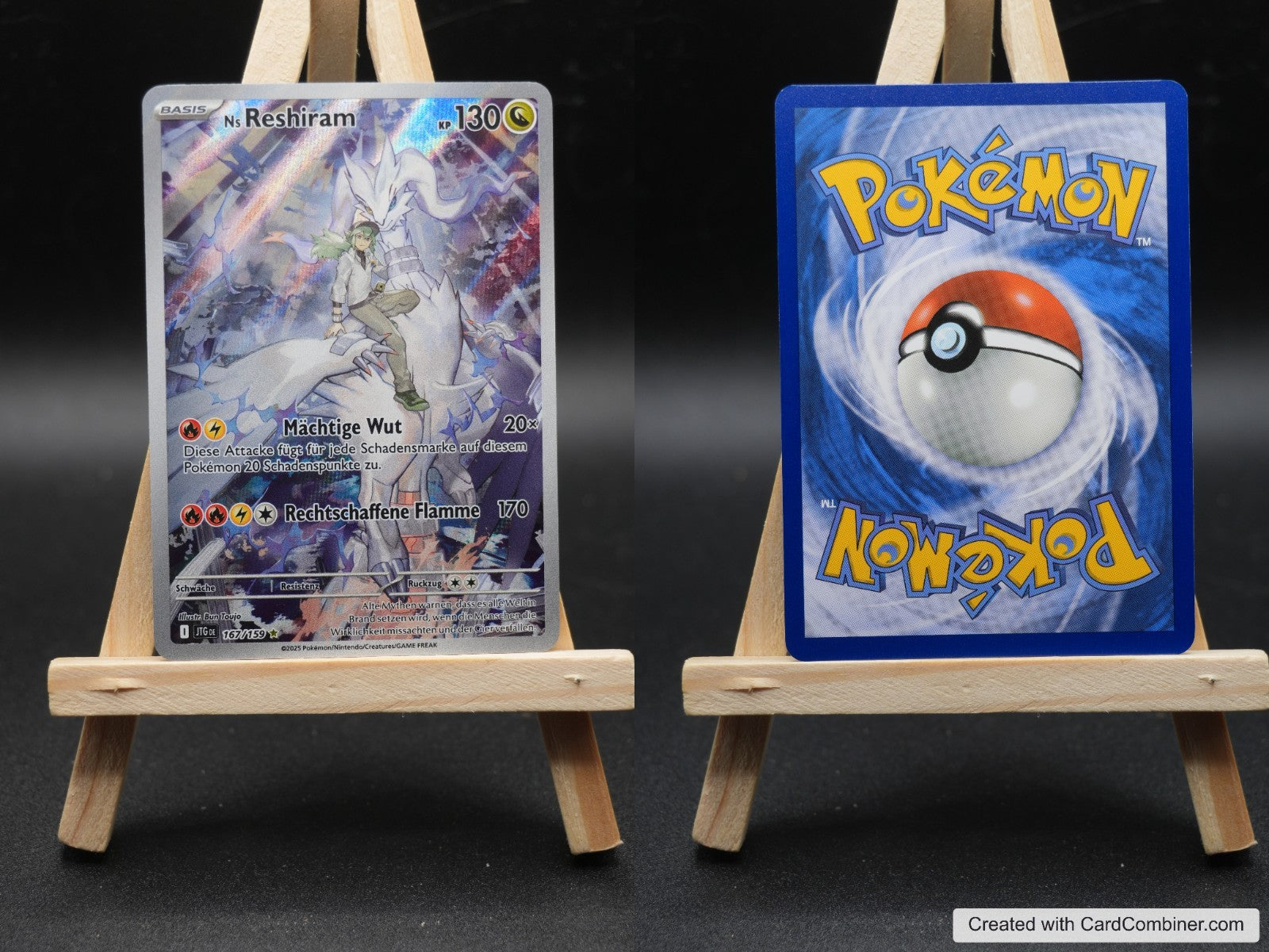 Ns Reshiram JTG 167 Reisegefährten Pokémon Karte Deutsch Near Mint