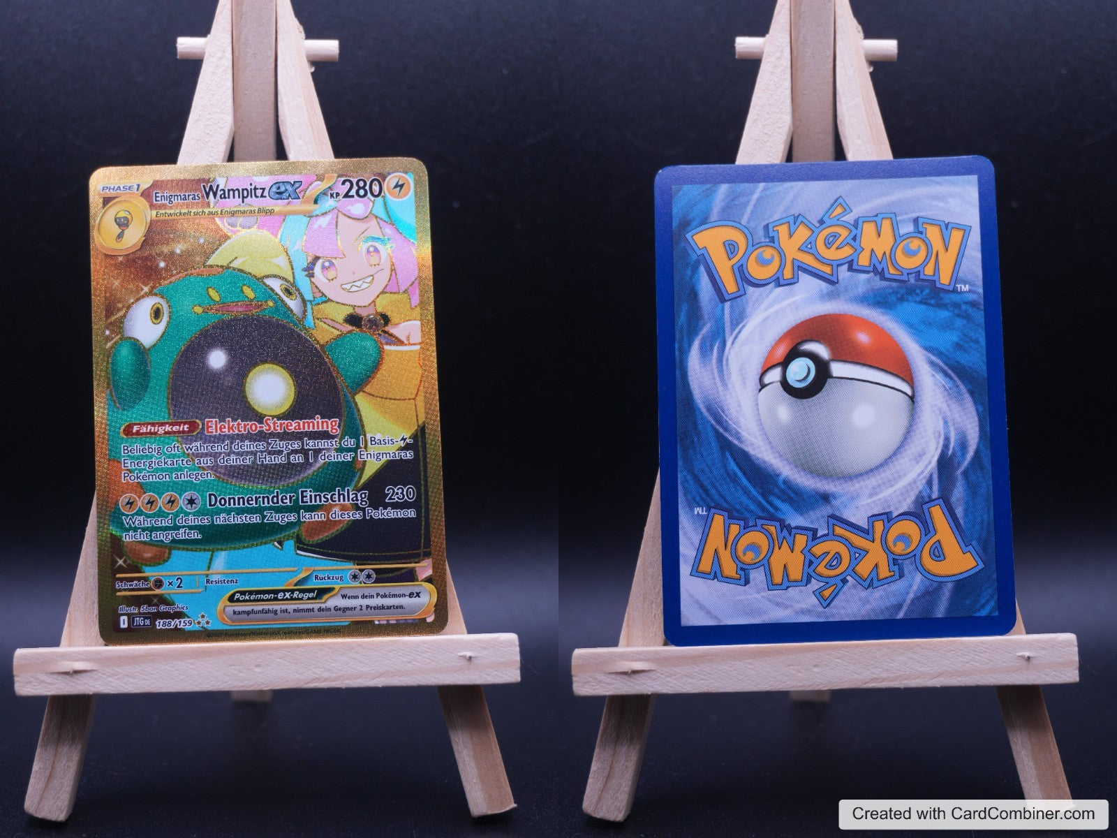Enigmaras Wampitz ex JTG 188 Reisegefährten Pokémon Karte Deutsch Near Mint