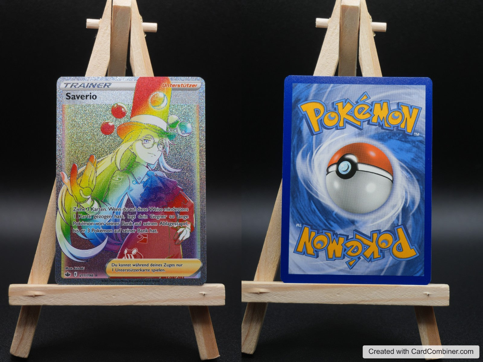 Saverio CRE 211 Schaurige Herrschaft Pokémon Karte Deutsch Near Mint