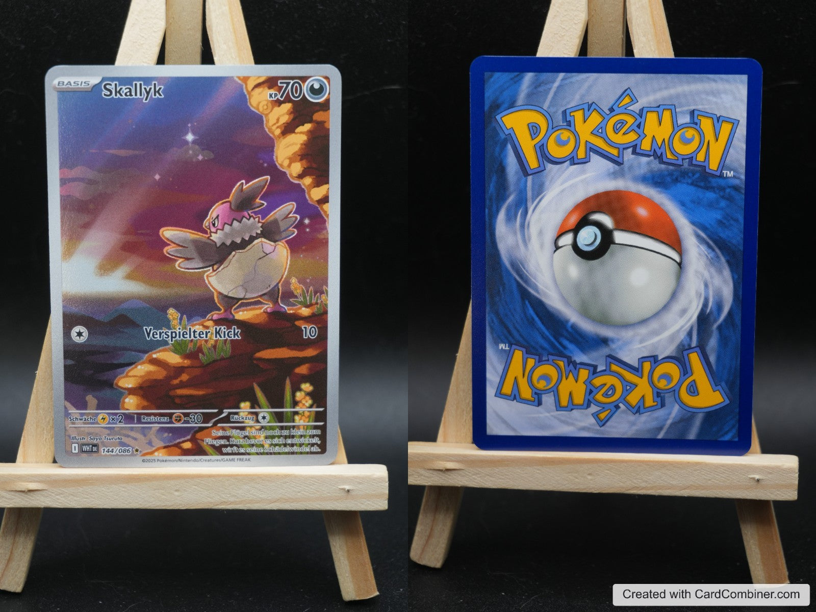 Skallyk WHT 144 Weiße Flammen Pokémon Karte Deutsch Near Mint