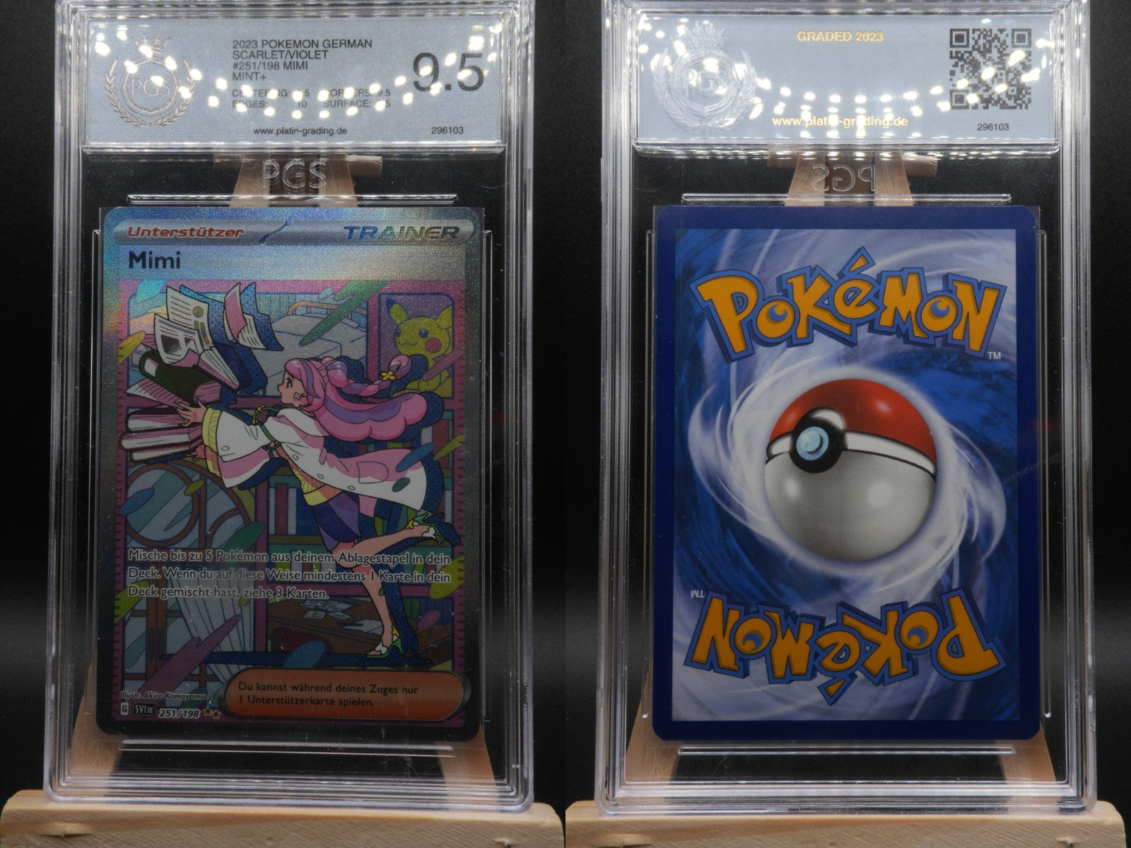 Mimi 251/198 Special Illustration Rare Karmesin und Purpur DE NM Pokémon PGS 9,5
