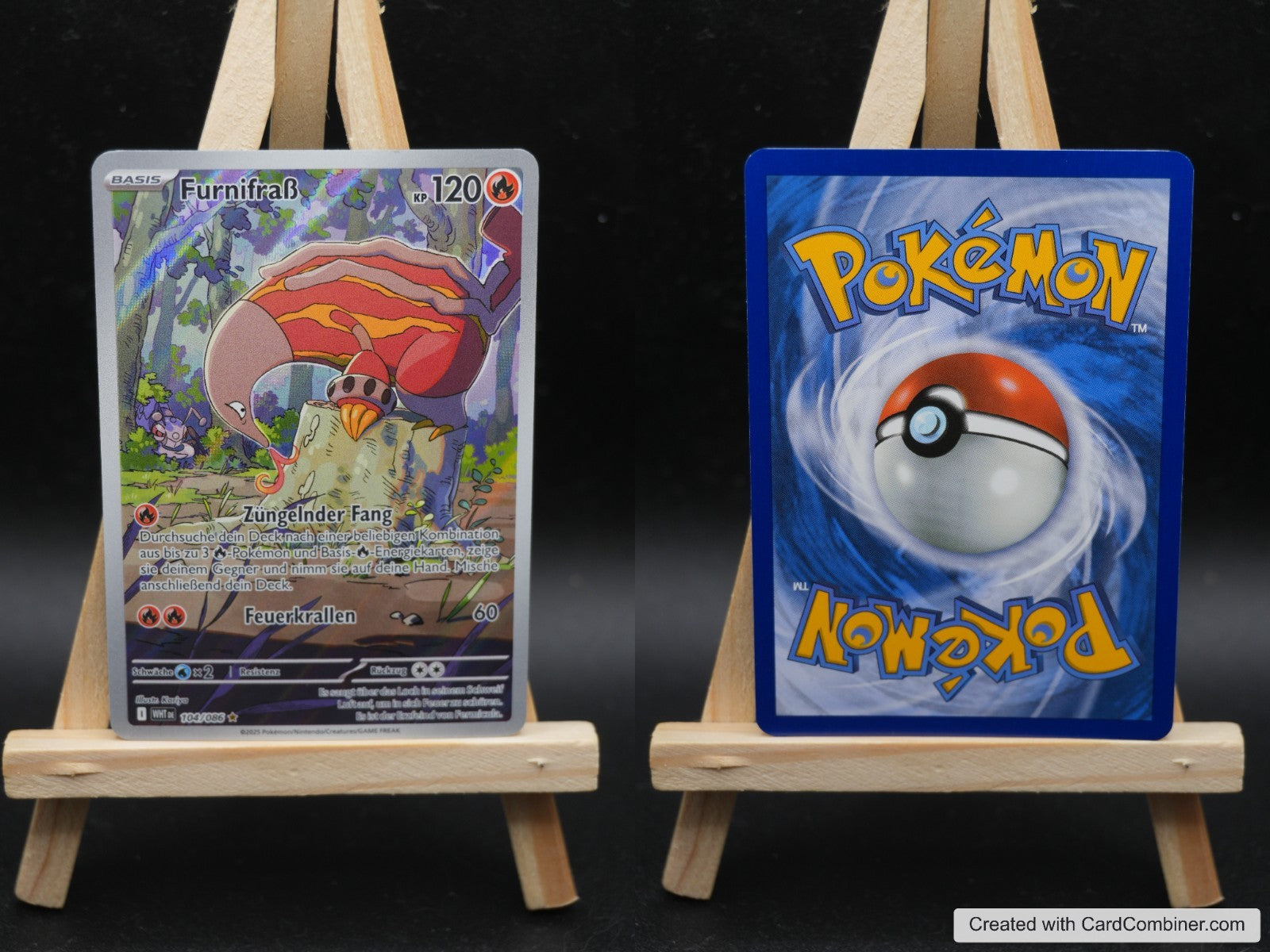 Furnifraß WHT 104 Weiße Flammen Pokémon Karte Deutsch Near Mint