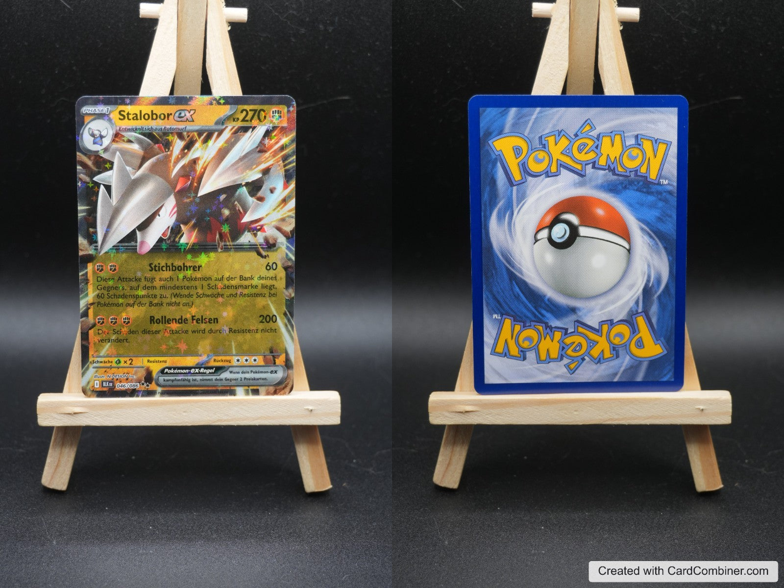 Stalobor ex BLK 046 Schwarze Blitze Pokémon Karte Deutsch Near Mint