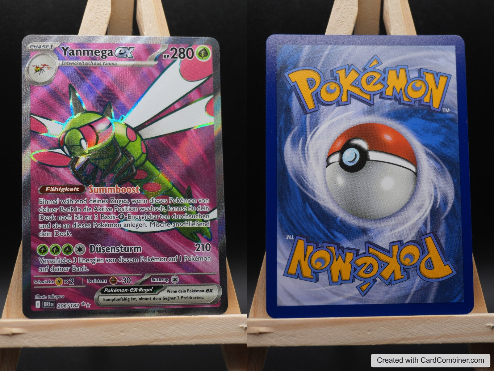 Yanmega ex DRI 206 Ewige Rivalen Pokémon Karte Deutsch Near Mint