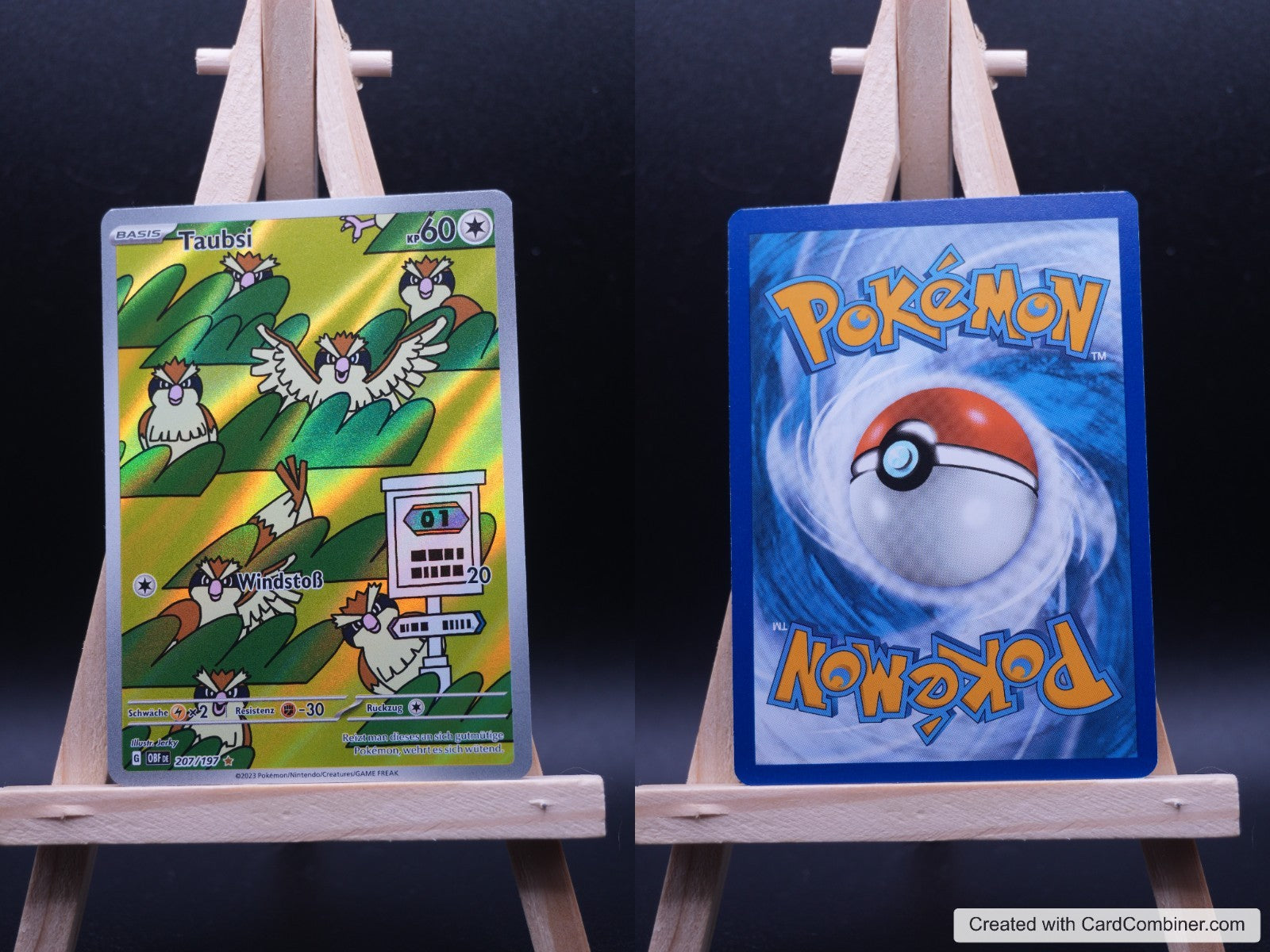 Taubsi OBF 207 Obsidianflammen Pokémon Karte Deutsch Near Mint