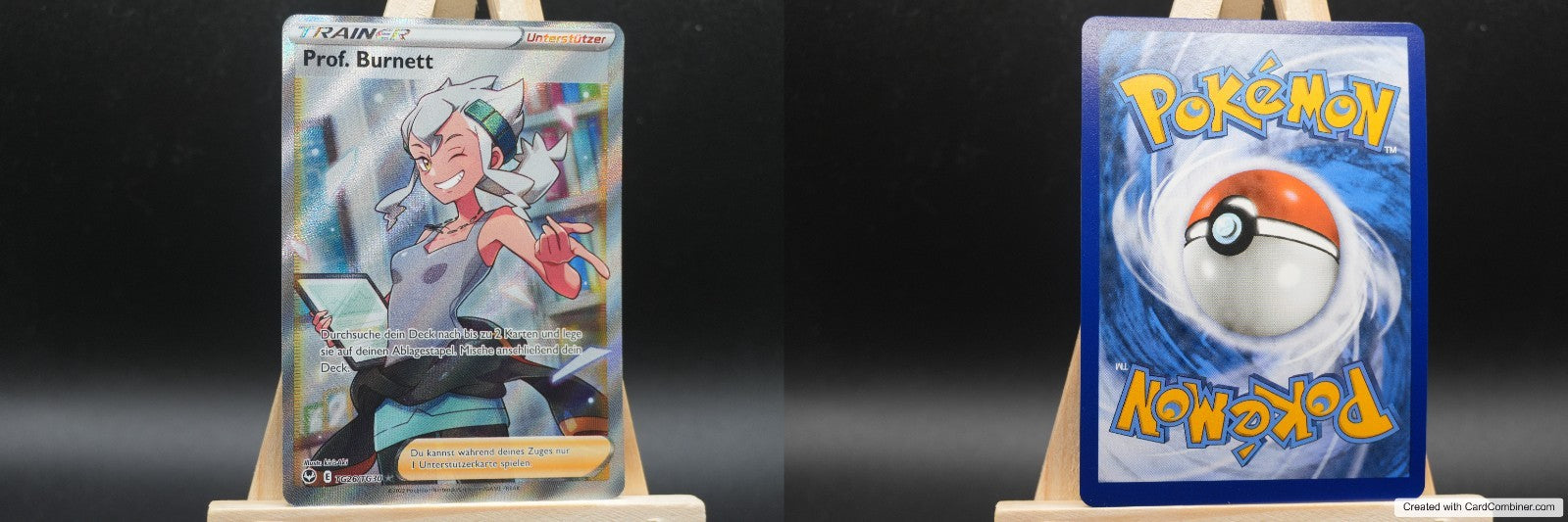 Professor Burnett SIT TG26 Silberne Sturmwinde Pokémon Karte Deutsch Near Mint