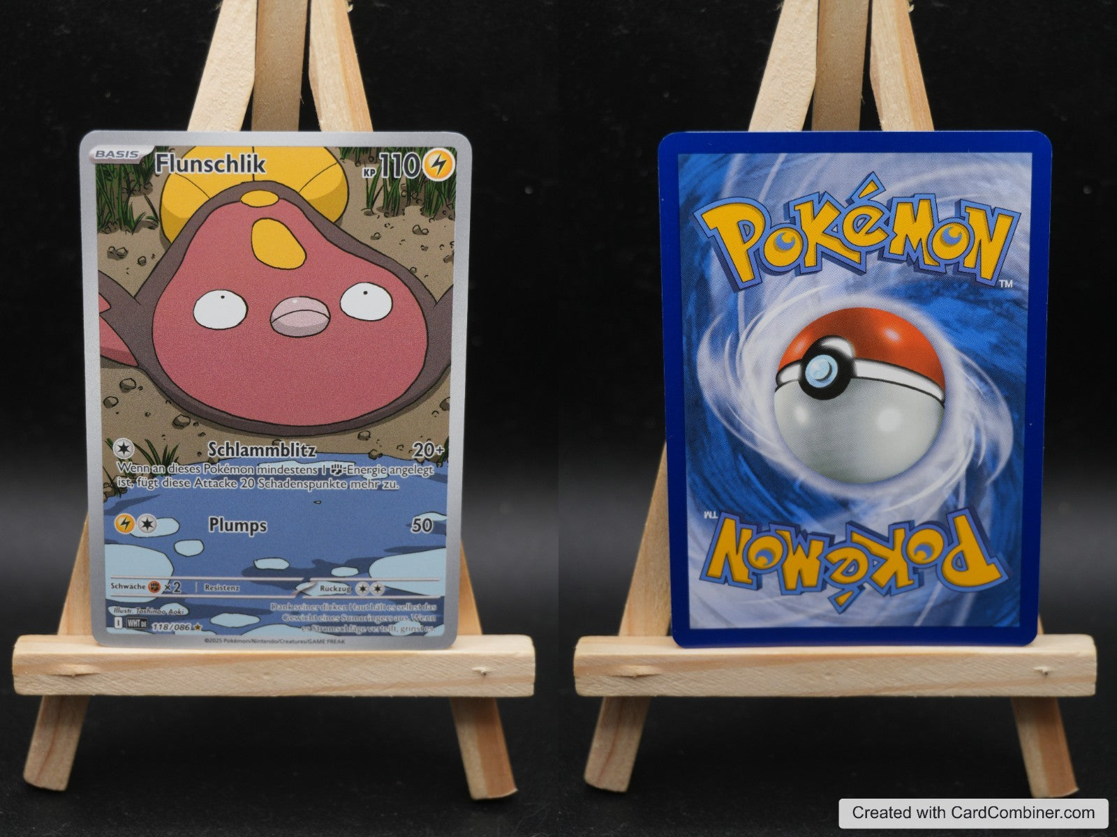 Flunschlik WHT 118 Weiße Flammen Pokémon Karte Deutsch Near Mint