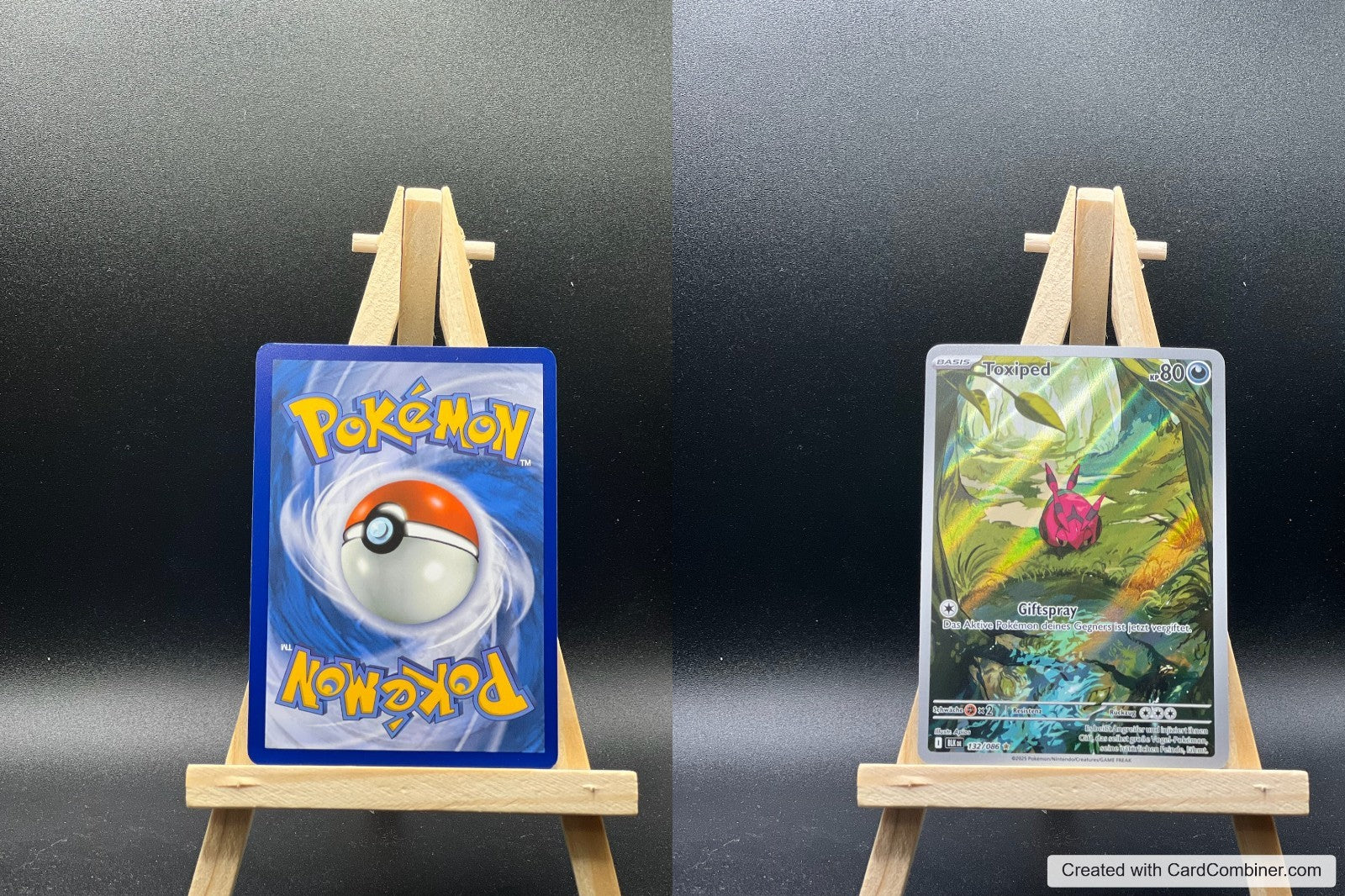 Toxiped BLK 132 Schwarze Blitze Pokémon Karte Deutsch Near Mint