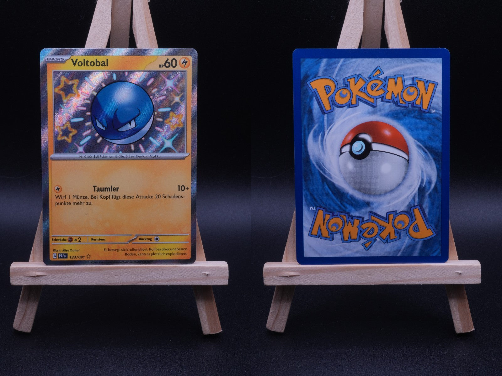 Voltobal PAF 133 Paldeas Schicksale Pokémon Karte Deutsch Near Mint
