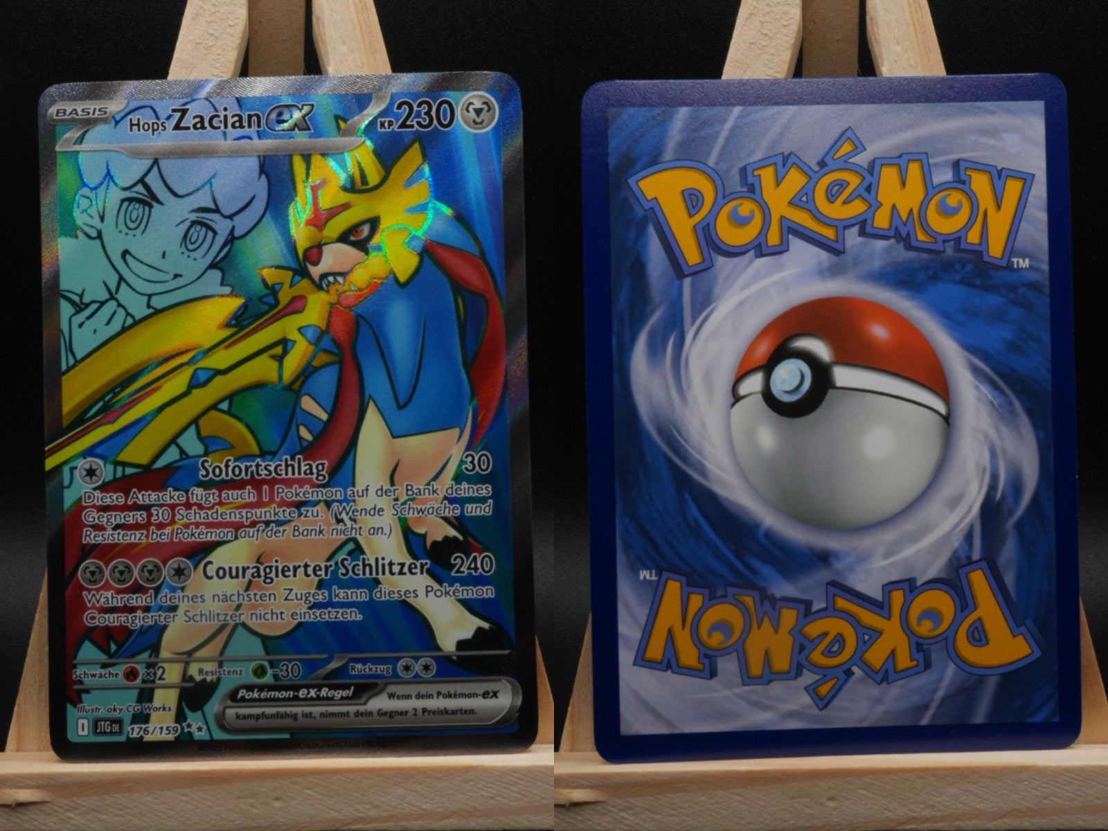 Hops Zacian ex 176/159 Ultra Rare Reisegefährten DE NM Pokémon