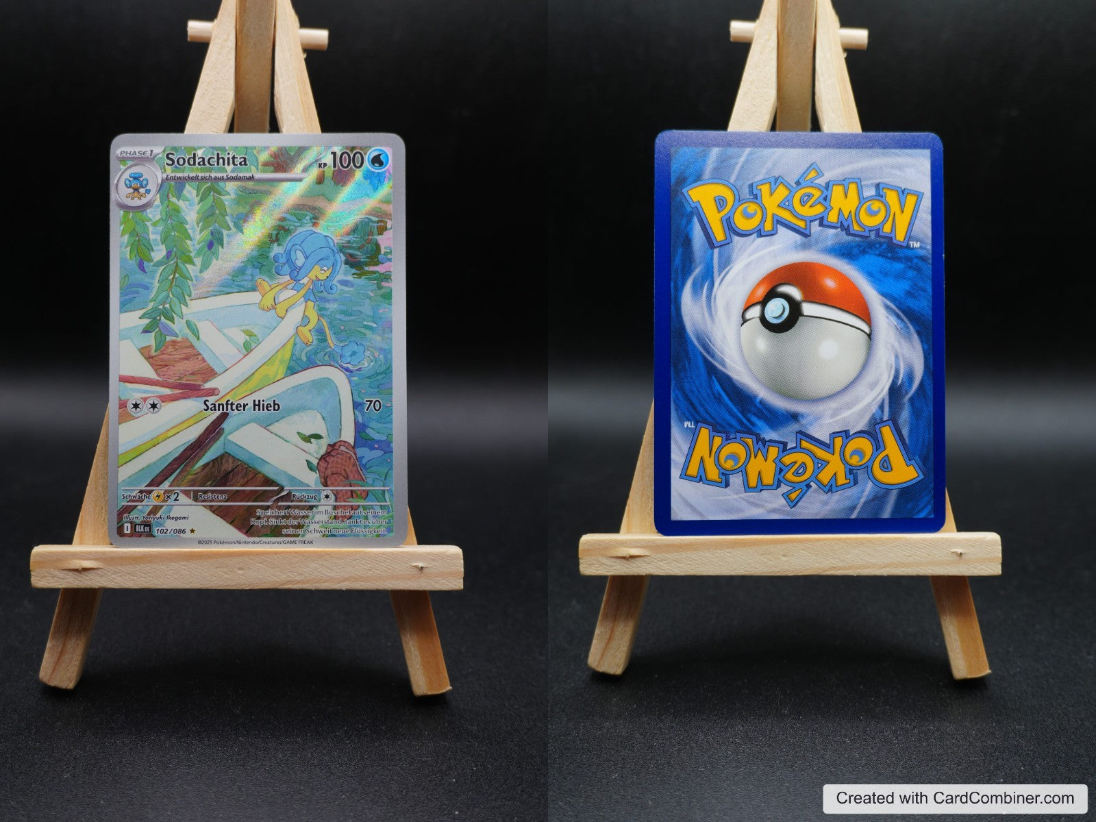 Sodachita BLK 102 Schwarze Blitze Pokémon Karte Deutsch Near Mint